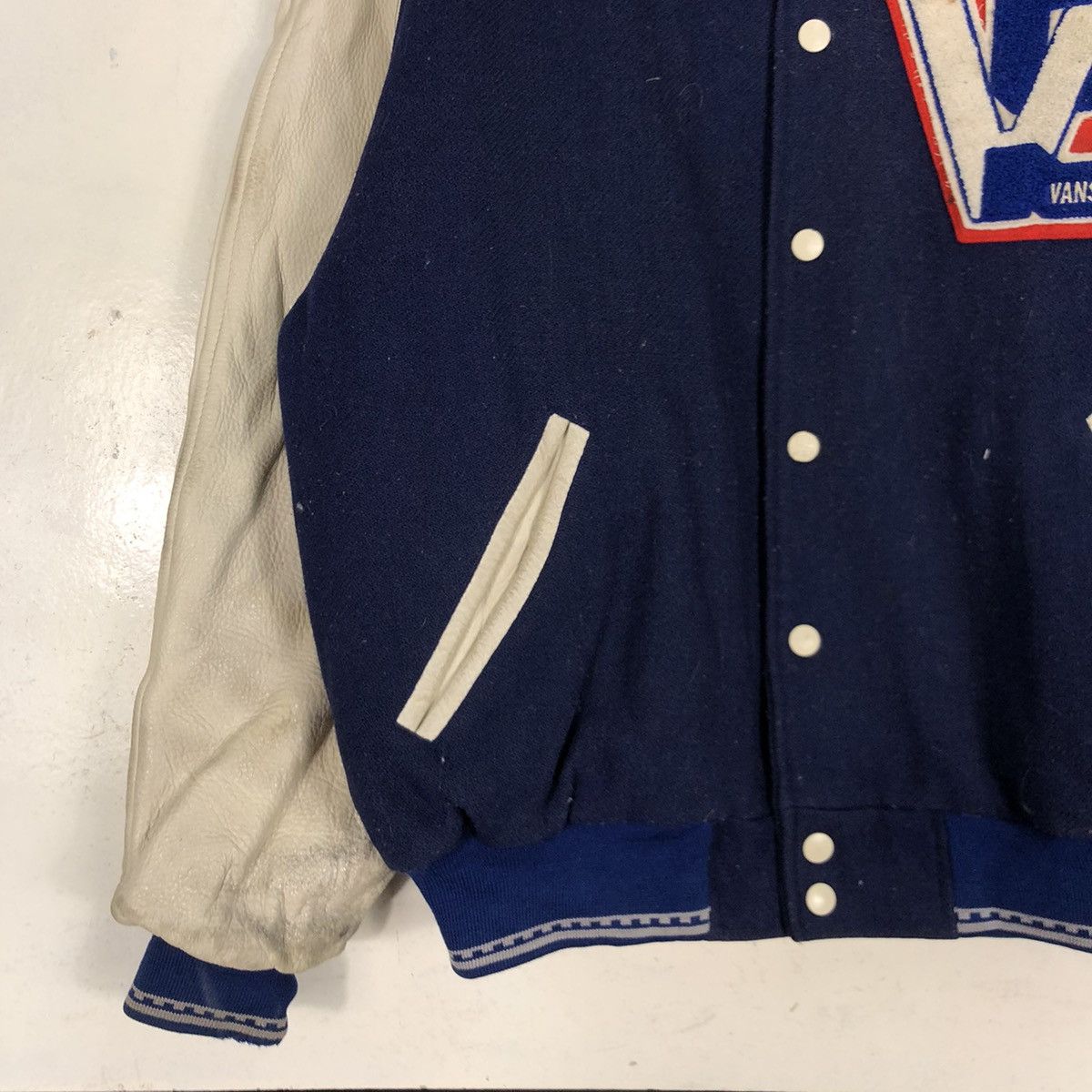Other × Vintage Vansport Varsity Rares Wool Leather Jacket Size US M / EU 48-50 / 2 - 3 Thumbnail