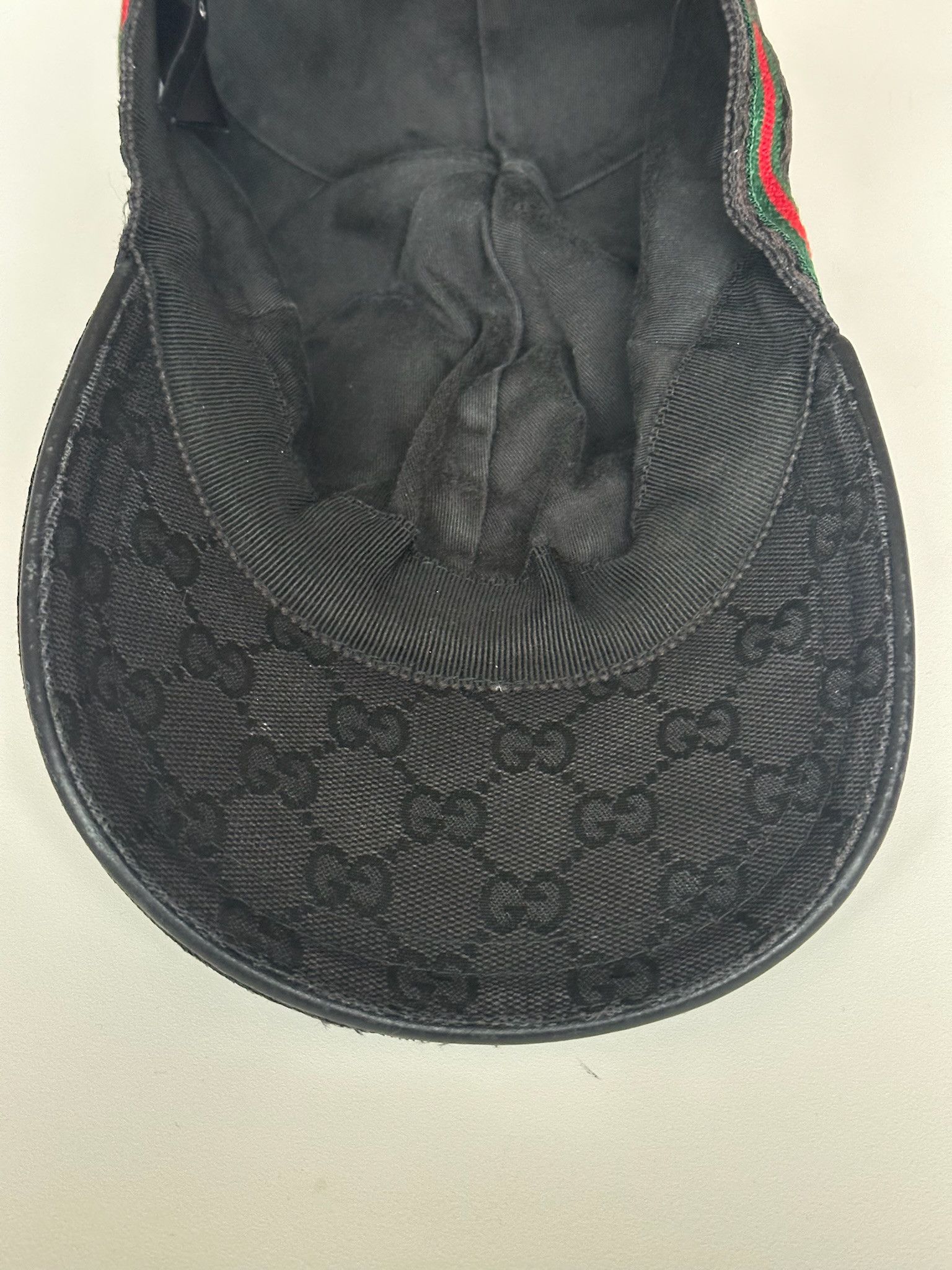 Gucci Authentic Gucci Hat Canvas GG Monogram Black Web Size ONE SIZE - 5 Thumbnail