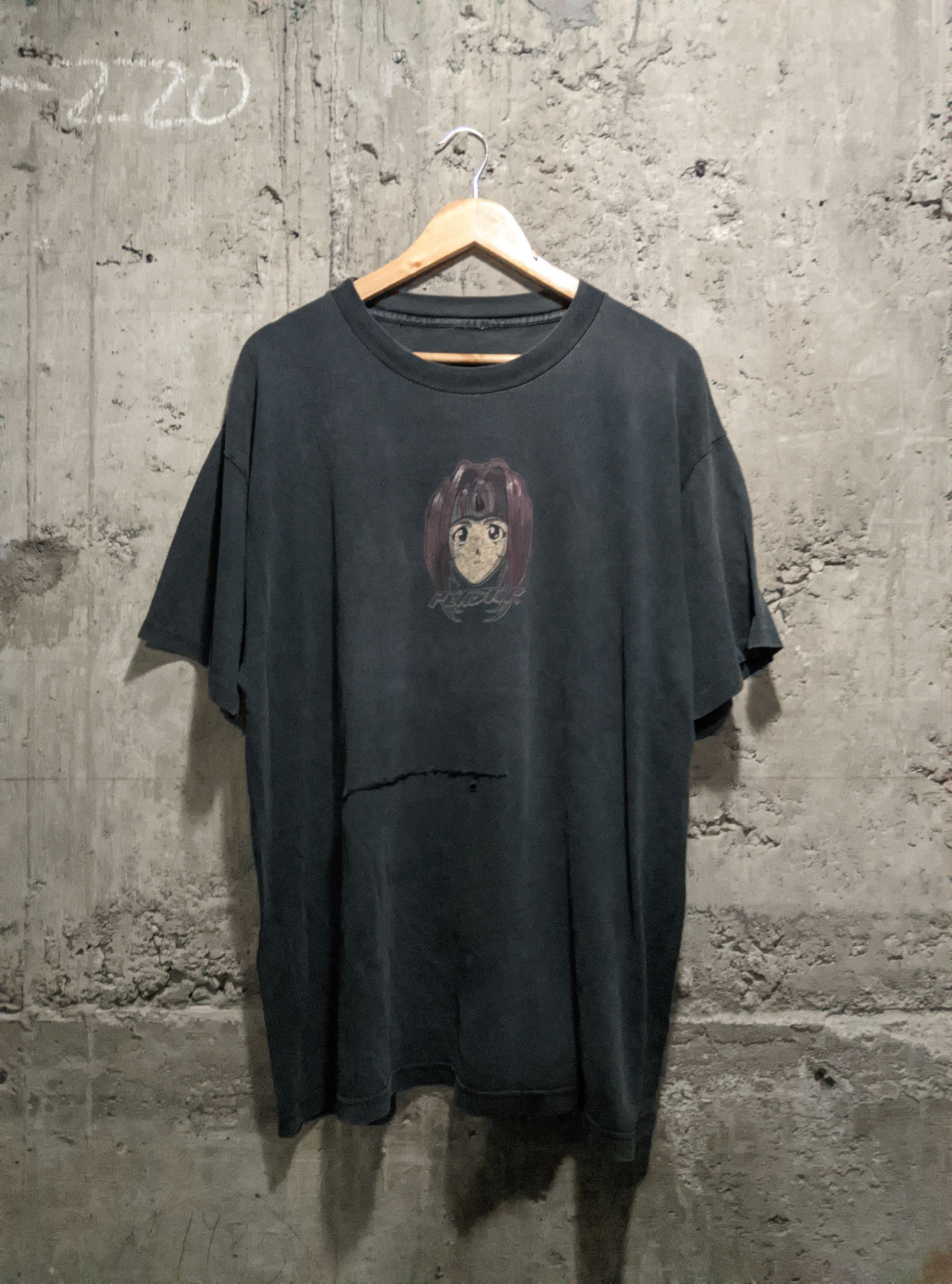 Hook-Ups Vintage 90s thrashed plastik skate anime faded erd grunge Size US XL / EU 56 / 4 - 1 Thumbnail