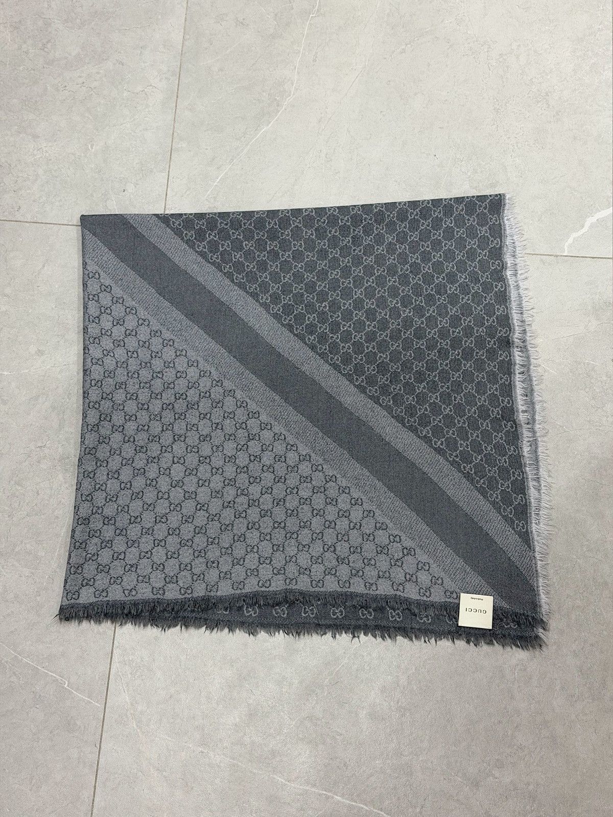 Gucci GUCCI GG Monogram Wool Big Scarf Demna Nettspend Fakemink Size ONE SIZE - 9 Thumbnail