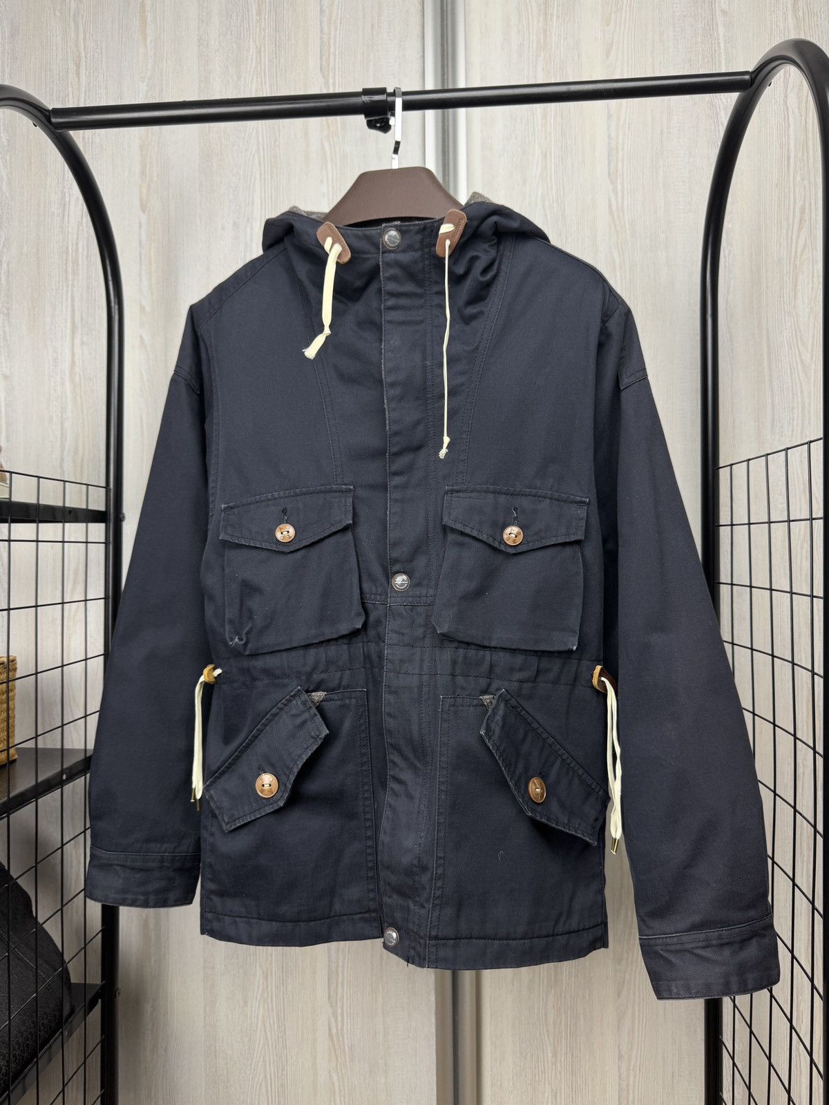 Garbstore Garbstore Hooded Mountain navy blue cotton parka jacket Size US S / EU 44-46 / 1 - 1 Thumbnail