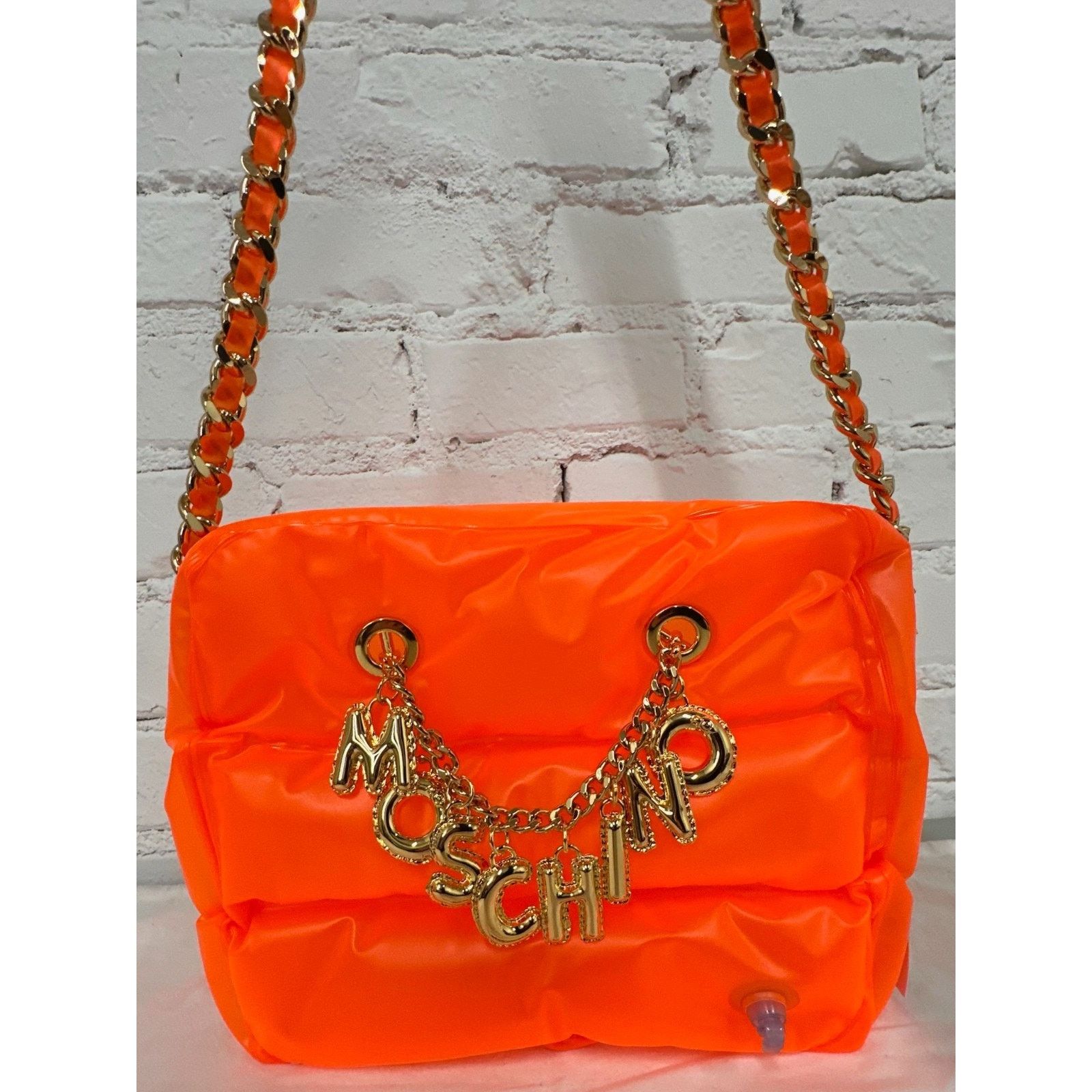 Moschino SS23 Moschino Couture Orange Inflatable Crossbody Bag Logo Size ONE SIZE - 5 Thumbnail
