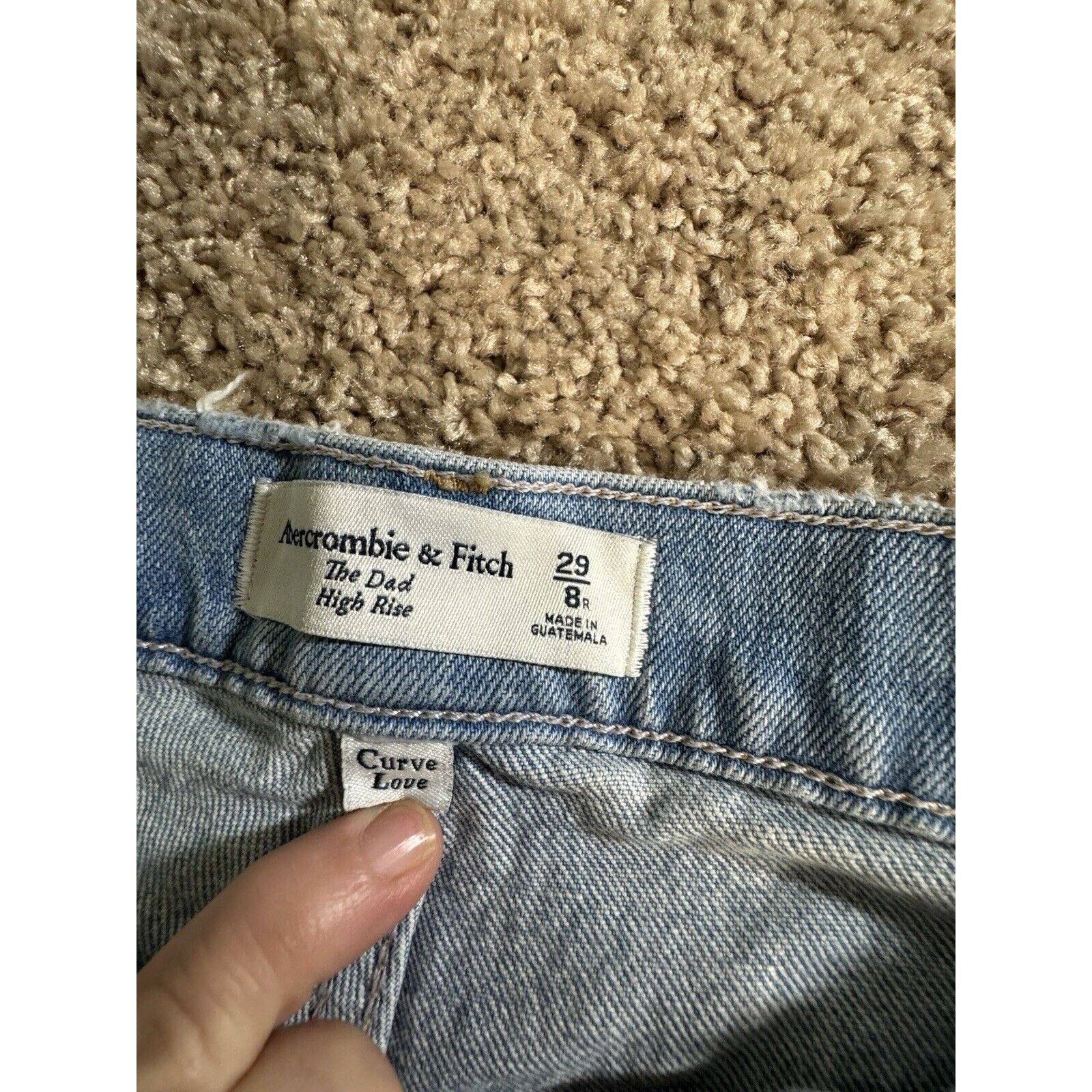 Abercrombie & Fitch Abercrombie and Fitch The Dad High Rise Curve Love Size 29" - 8 Thumbnail