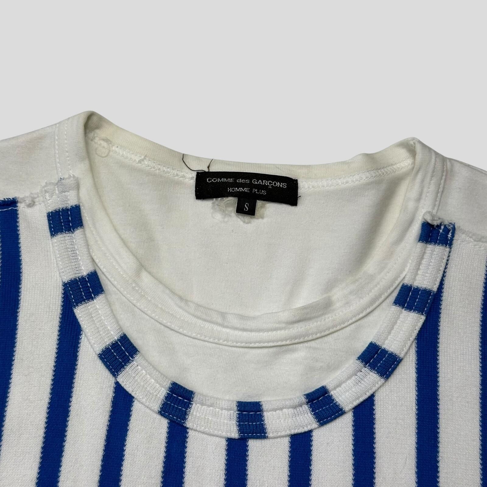 Comme des Garcons Comme Des Garçons Homme 2009 Striped Appliqué T-shirt - S Size US S / EU 44-46 / 1 - 3 Thumbnail