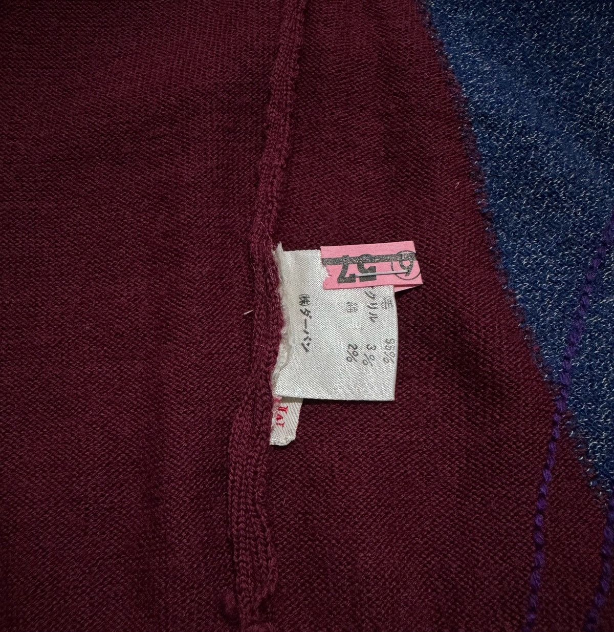Karl Lagerfeld × Vintage British Argyle Knit Sweater Size US M / EU 48-50 / 2 - 3 Thumbnail