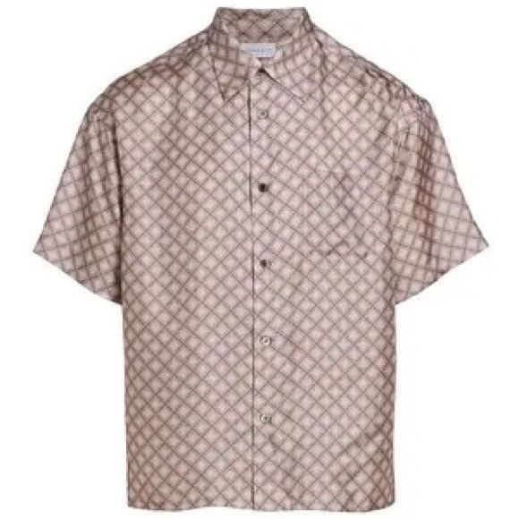 John Elliott John Elliot Silk Purple Argyle Button Shirt Men’s Medium Size US M / EU 48-50 / 2 - 1 Thumbnail