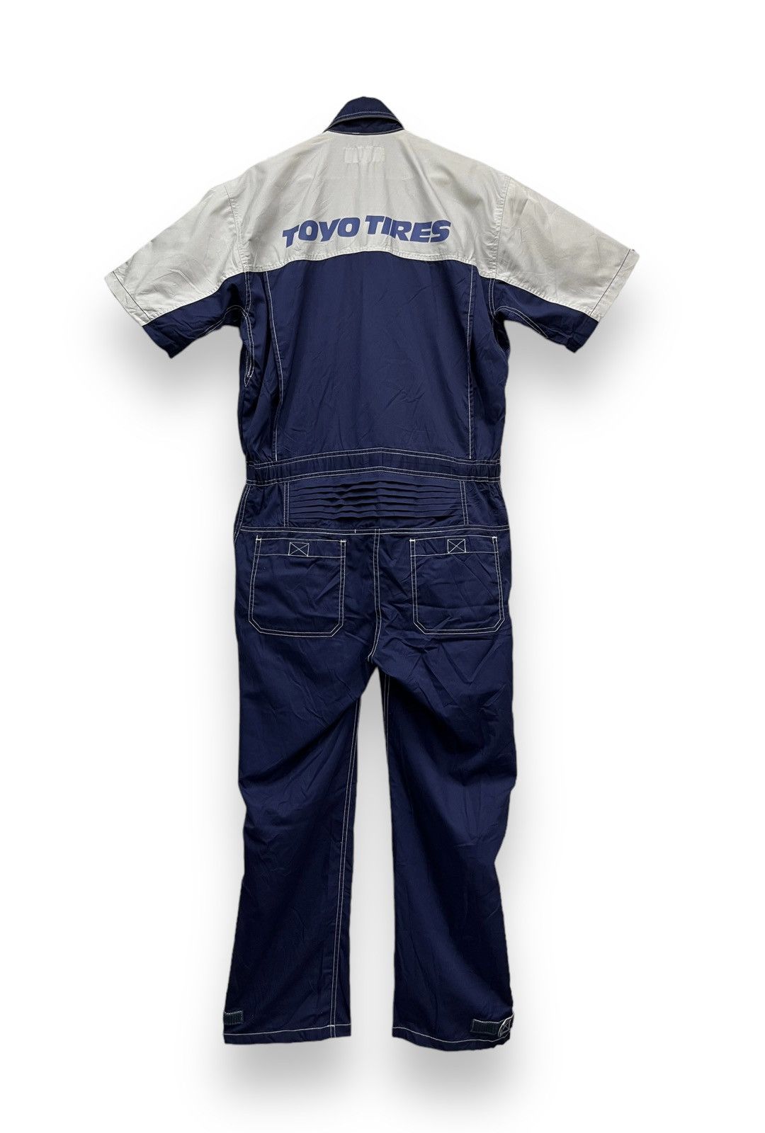 NASCAR 🏁Vintage TOYOTIRES JAPAN Light PolyCotton Coverall Jumpsuit Size US 33 - 6 Thumbnail