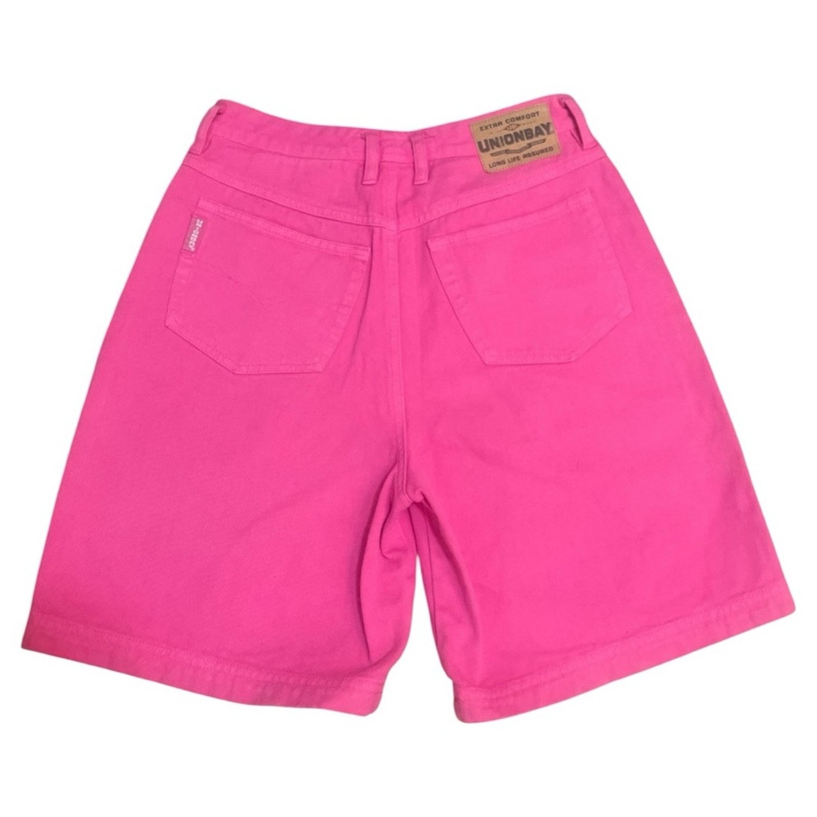 UNIONBAY UNIONBAY Vintage Hot Pink High Waisted Denim Mom Shorts Size 28" / US 6 / IT 42 - 6 Thumbnail