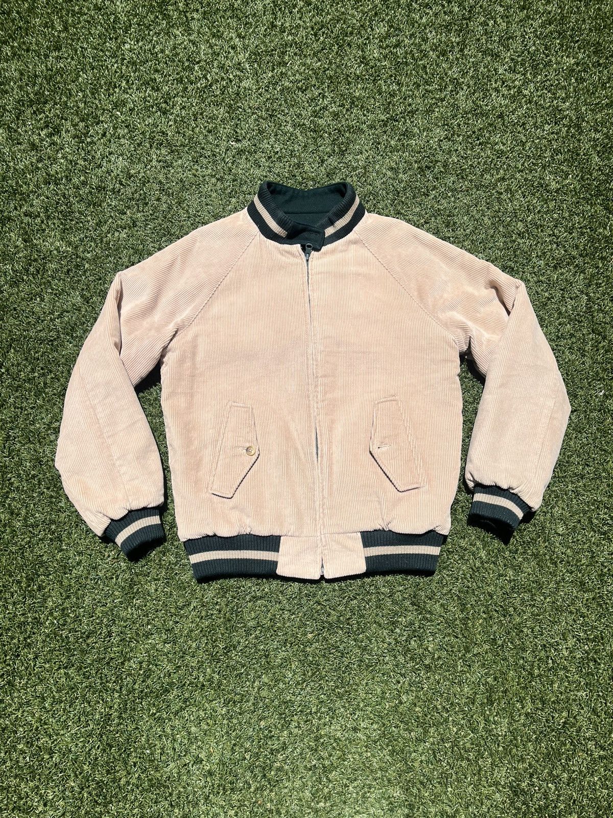 Vintage VTG 90’s Reversible Green / Tan Bomber Jacket Size US M / EU 48-50 / 2 - 4 Thumbnail