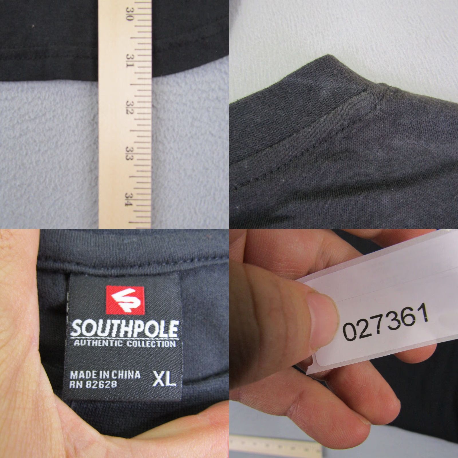 Southpole Southpole Shirt Mens XL Black Crewneck Short Sleeve Pockets Zip Size US XL / EU 56 / 4 - 8 Thumbnail