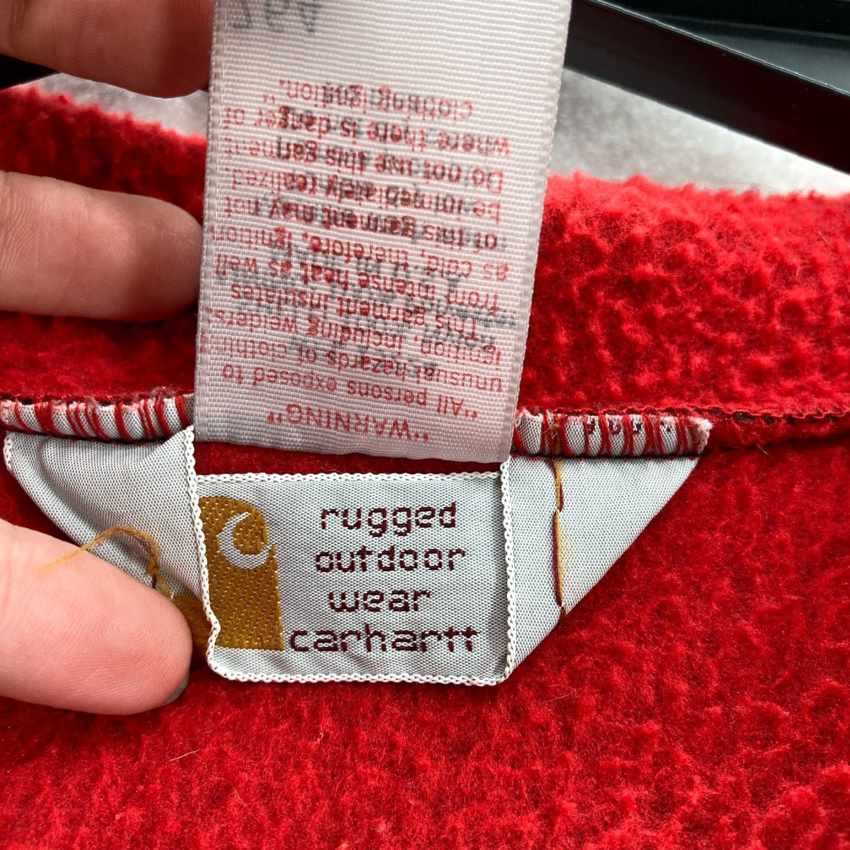 Carhartt VINTAGE Carhartt Jacket Rugged Mens M Hooded Full Zip USA 764 Black Knit Lined Polyester Nylon - Carhartt Rugged Wear Size US M / EU 48-50 / 2 - 6 Thumbnail