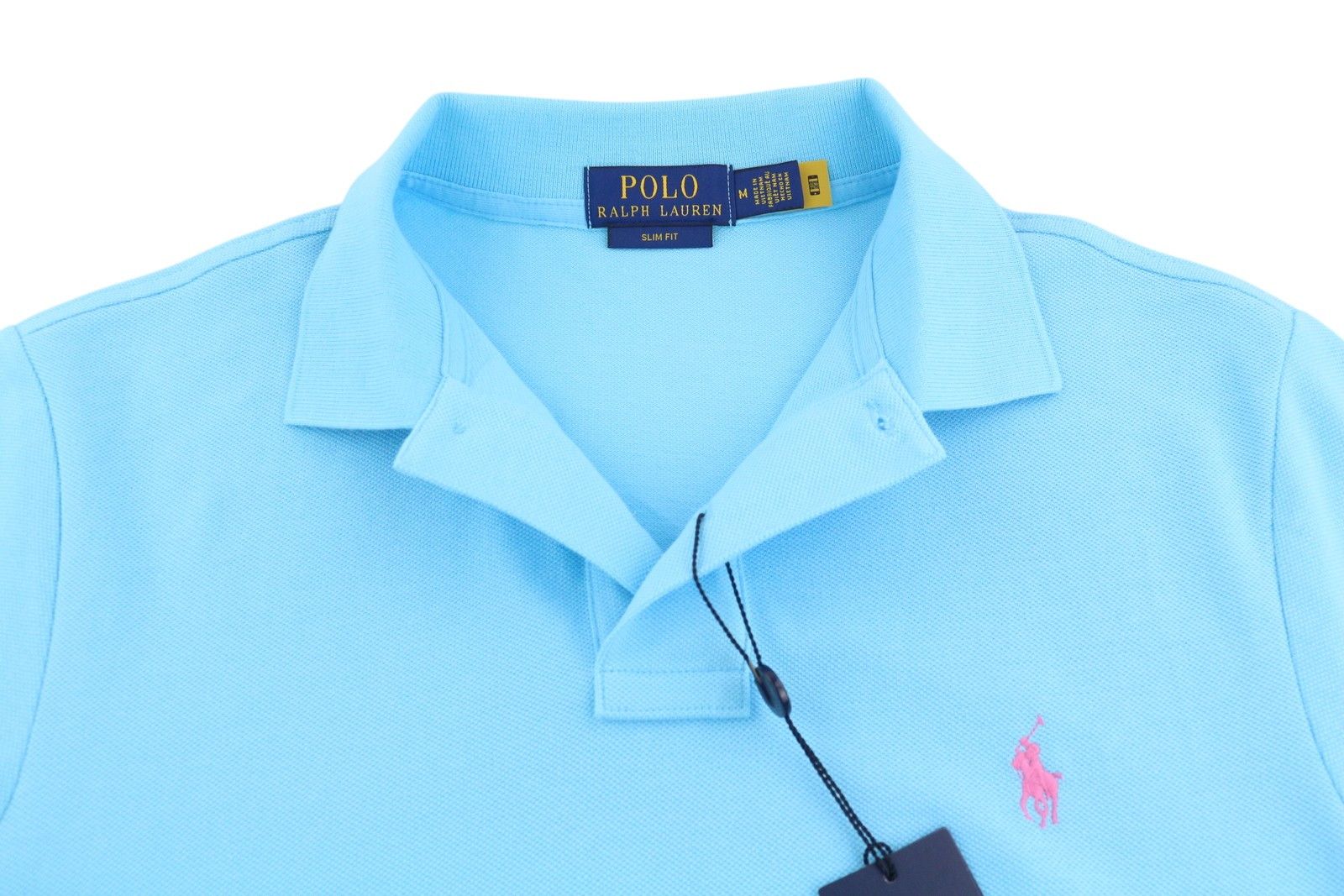 Polo Ralph Lauren SLIM FIT M Blue Short Sleeve Polo Neck T-Shirt 84531 Size US M / EU 48-50 / 2 - 4 Thumbnail