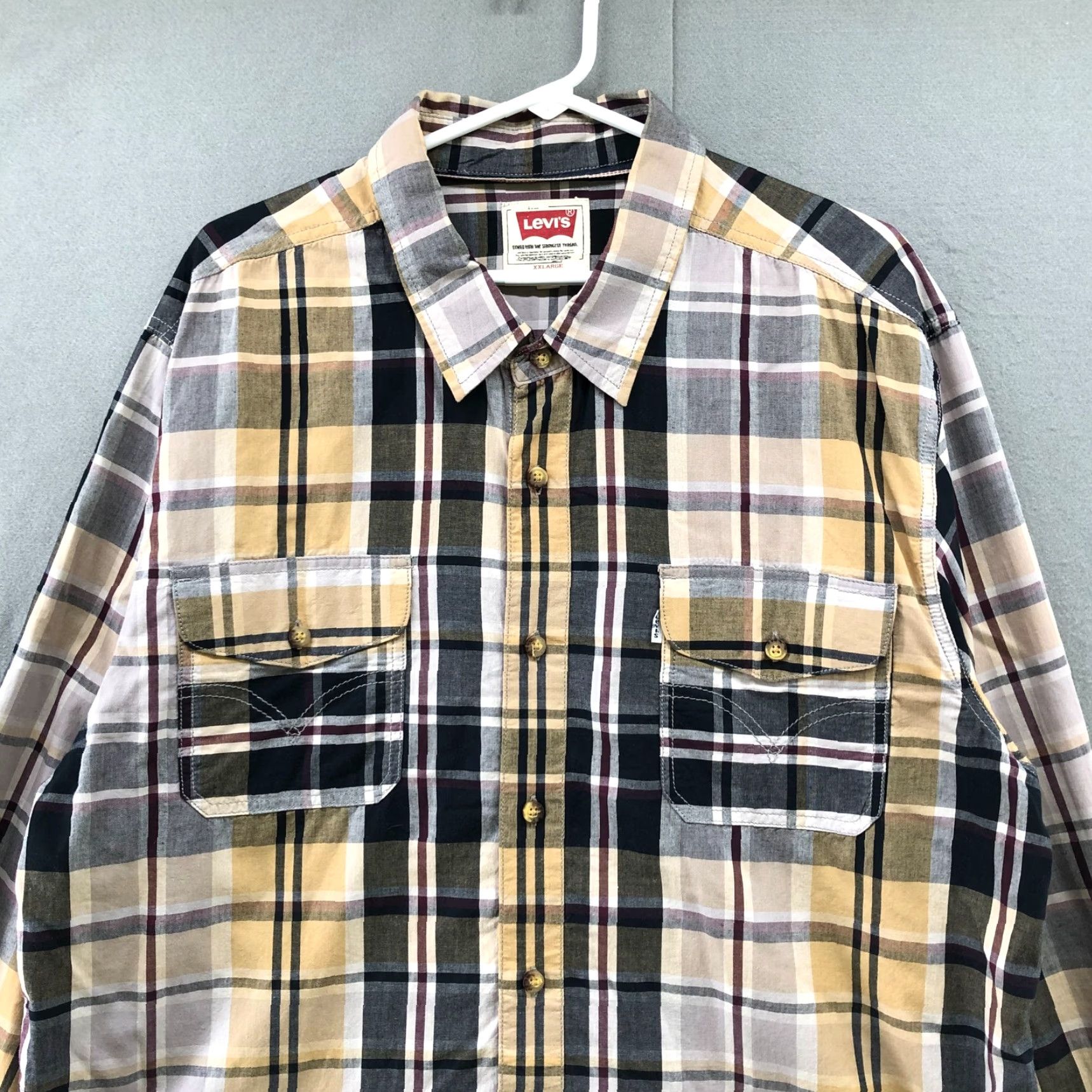 Levi's Levi's Western Shirt Mens 2XL Button-Up Plaid Cotton Casual Multicolor Long Sleeve Colorful Western Men Size US XXL / EU 58 / 5 - 3 Thumbnail