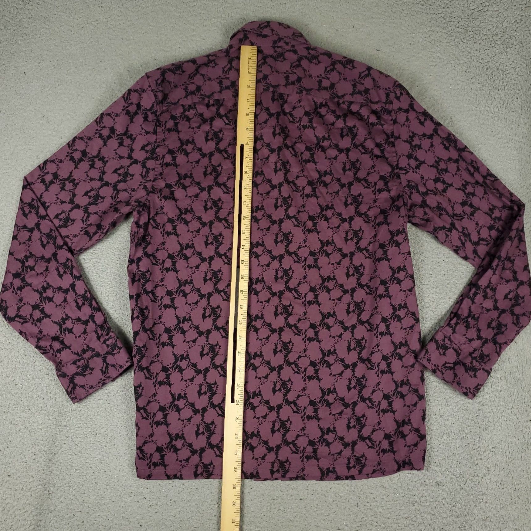 Ted Baker Ted Baker London Shirt Mens Size 3 Purple Floral Casual Button Up Long Sleeve Size US S / EU 44-46 / 1 - 3 Thumbnail