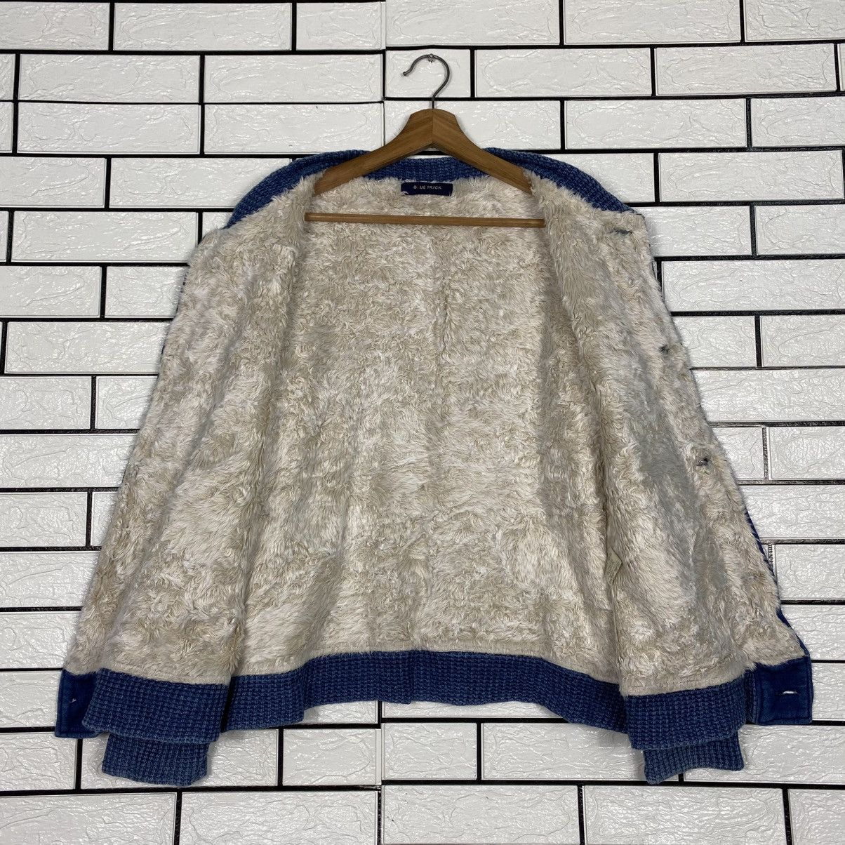 Blue Blue Japan 📌Vintage Zipper Sweater Blanket Denim Blue Trick Size US M / EU 48-50 / 2 - 15 Thumbnail