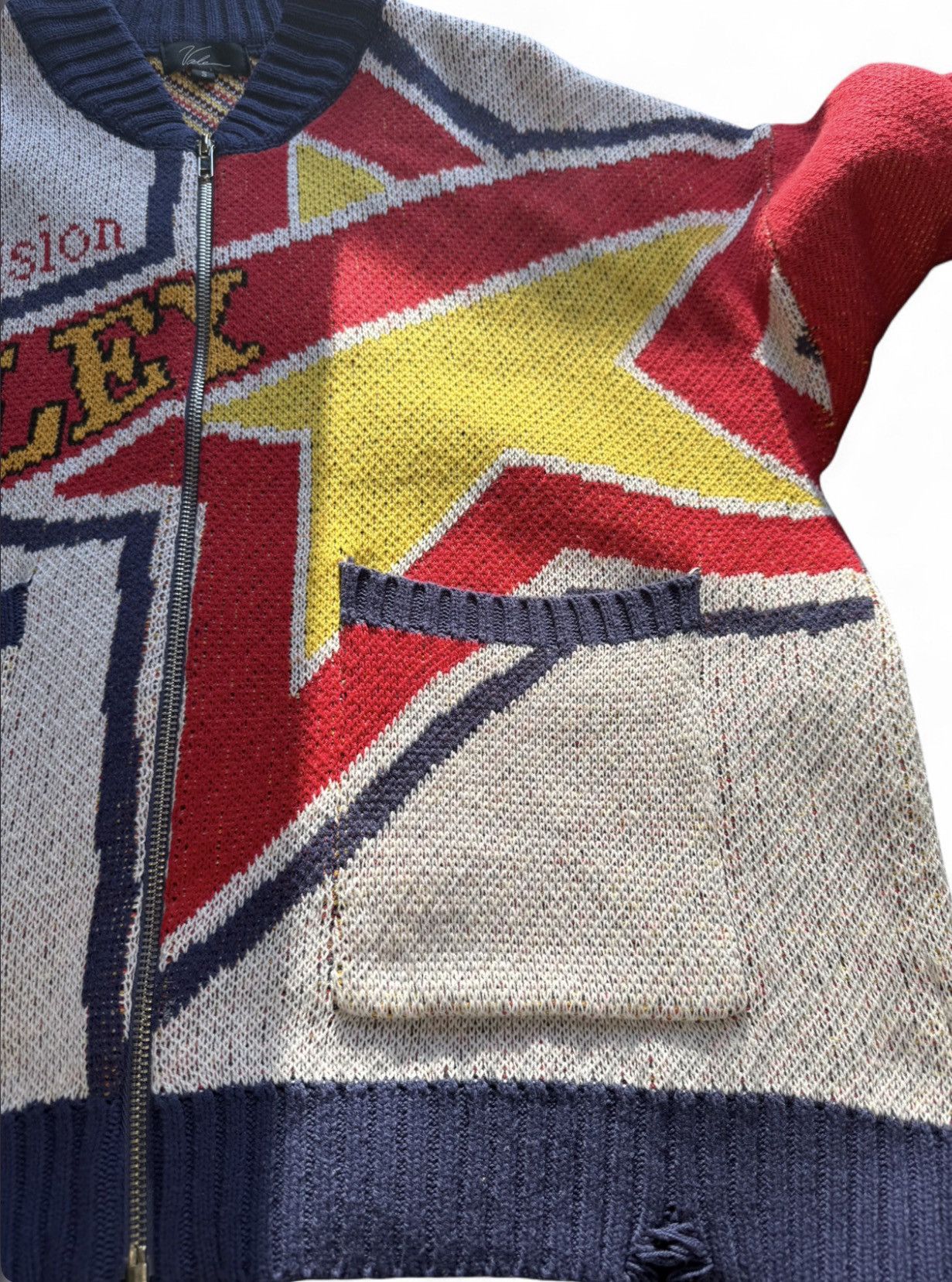 Vale VALE Sports Division Two Tone Knitted Sweater Size US S / EU 44-46 / 1 - 7 Thumbnail