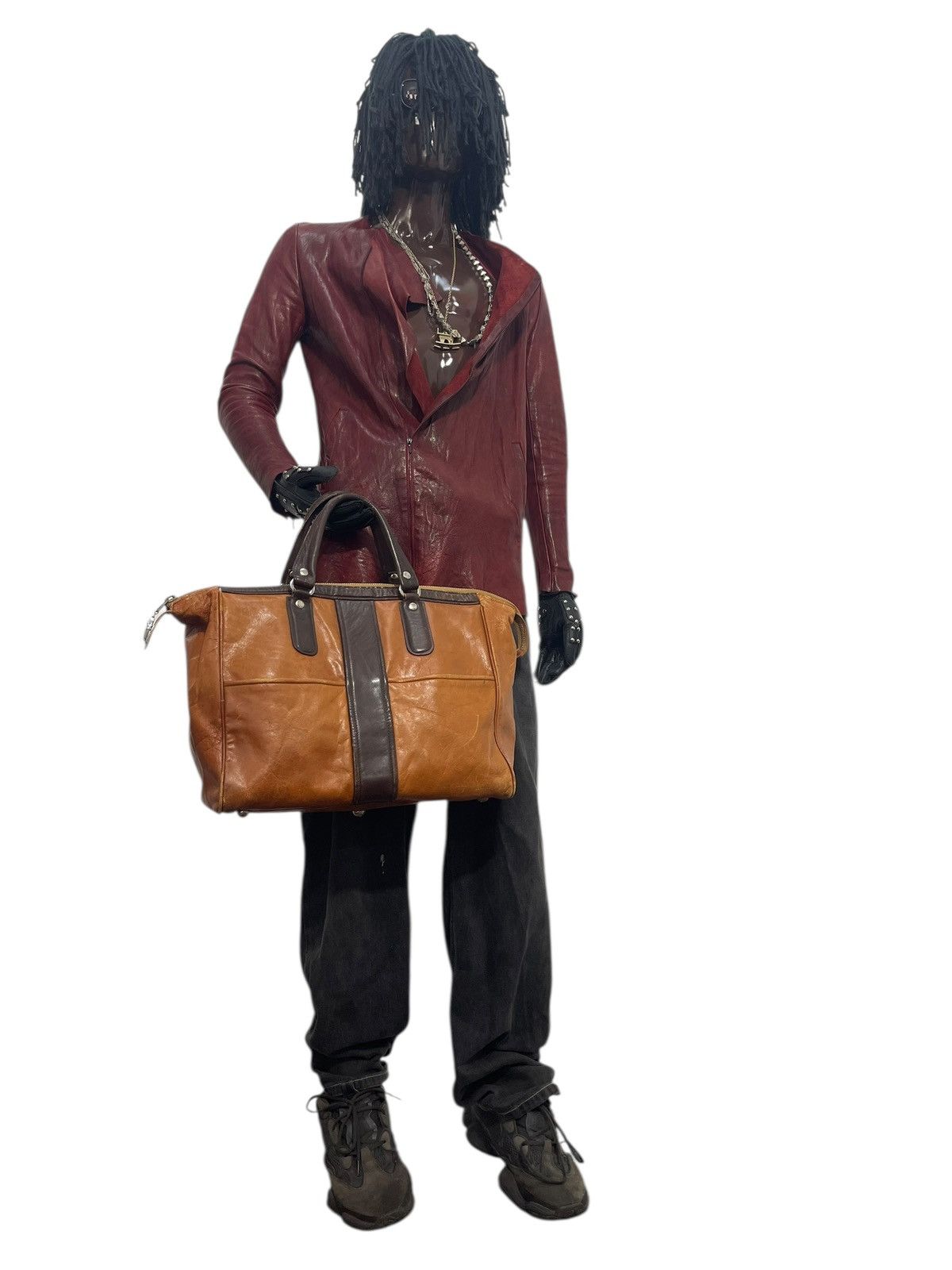 Genuine Leather Full Leather Patina Unknown Japan Duffle Travel Bag 2🟩1 Size ONE SIZE - 2 Thumbnail