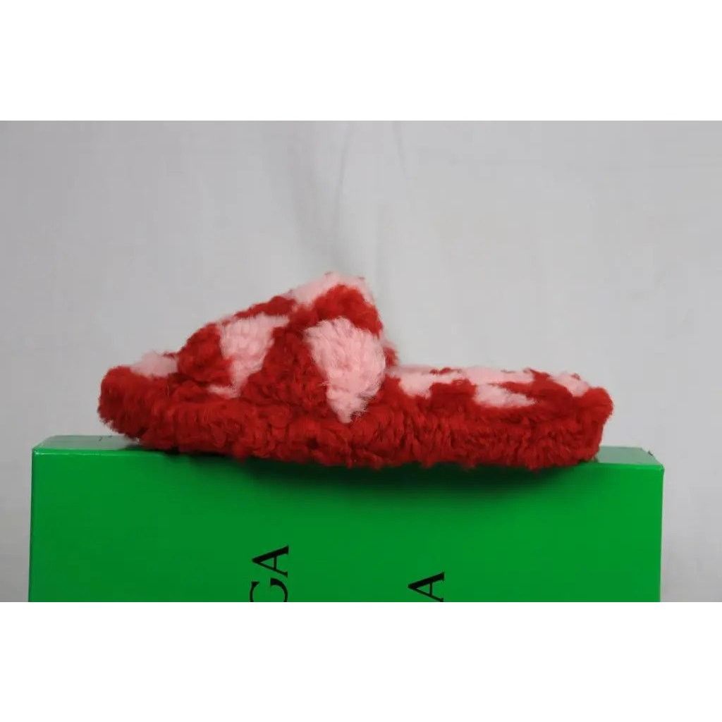Bottega Veneta o1rshd1 Shearling Resort Sandals in Red Size US 10 / EU 43 - 2 Thumbnail