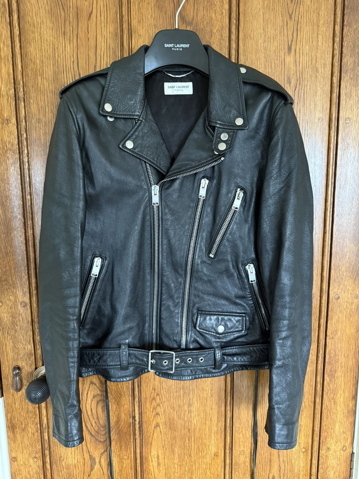 Saint Laurent Paris Saint Laurent Bloodluster leather L17 biker jacket Grail 50 Size US M / EU 48-50 / 2 - 10 Thumbnail