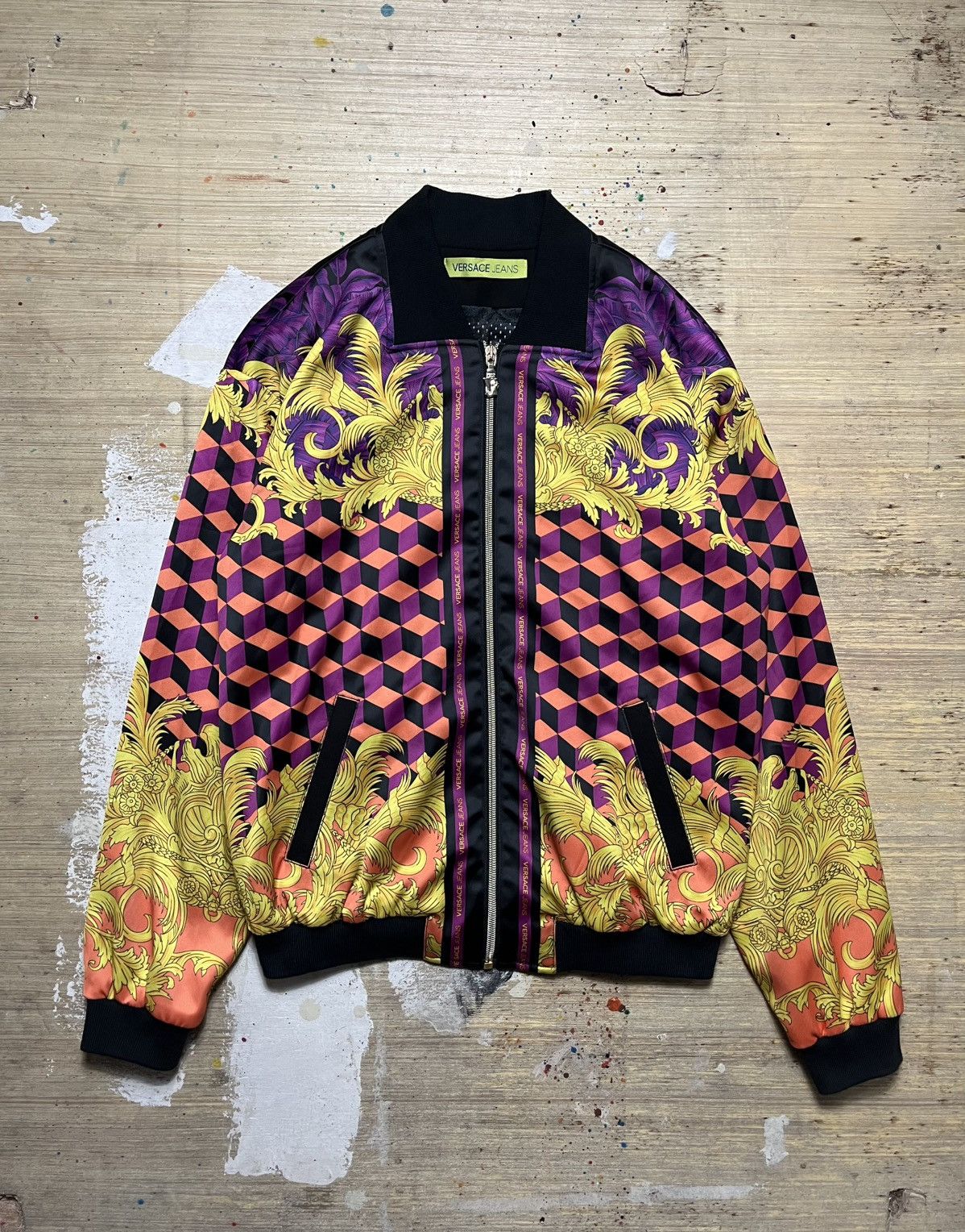 Versace Jeans Baroque Geometric Bomber Jacket