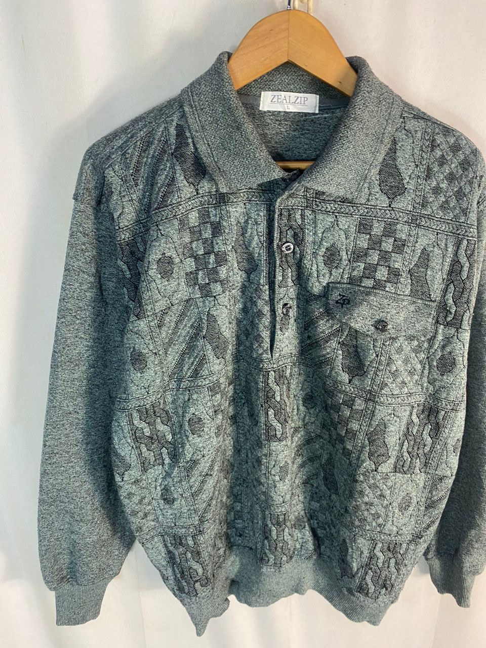 Japanese Brand × Vintage Vintage zealzip half button polo sweatshirt Size US L / EU 52-54 / 3 - 2 Thumbnail