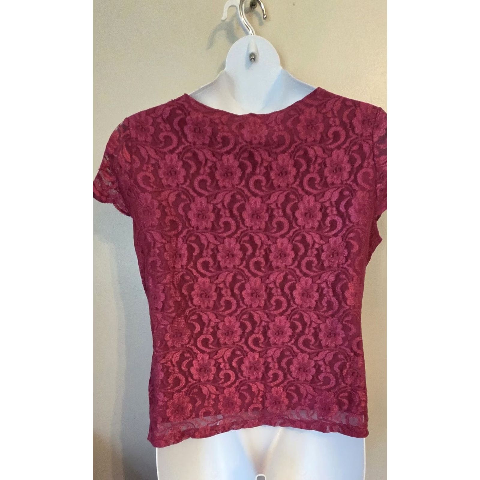 Vintage Jpr Outfit Plus Mauve Lace Lined Empire Top Blouse 1X Boho Gothic Blouse Ladies Plus 1X Mauve Lace Lined Empire Top Size XL / US 12-14 / IT 48-50 - 2 Thumbnail