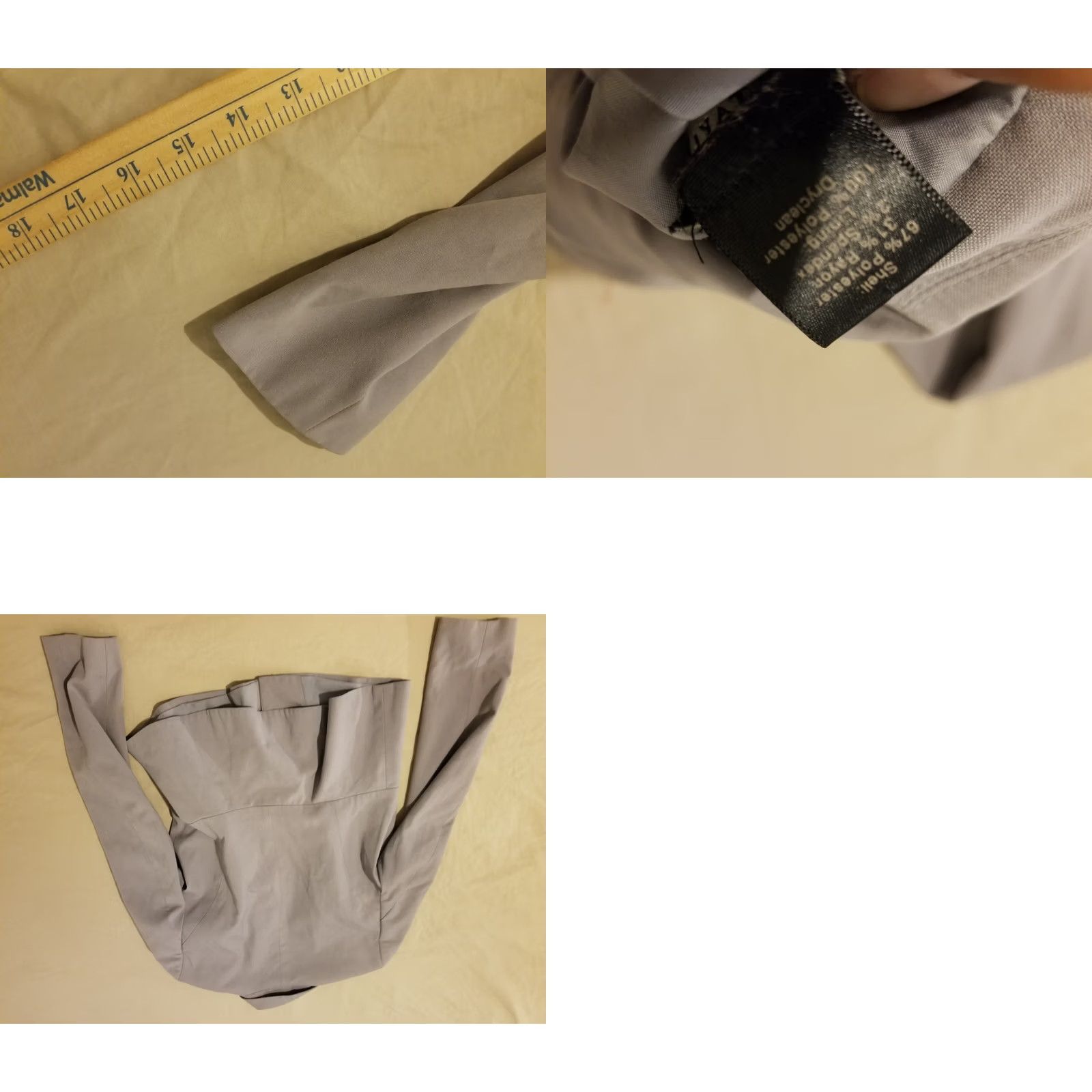 Ann Taylor VINTAGE Ann Taylor Sports Blazer 4P Petite Gray Cotton Womens 3-in-1 Jacket Size S / US 4 / IT 40 - 8 Thumbnail