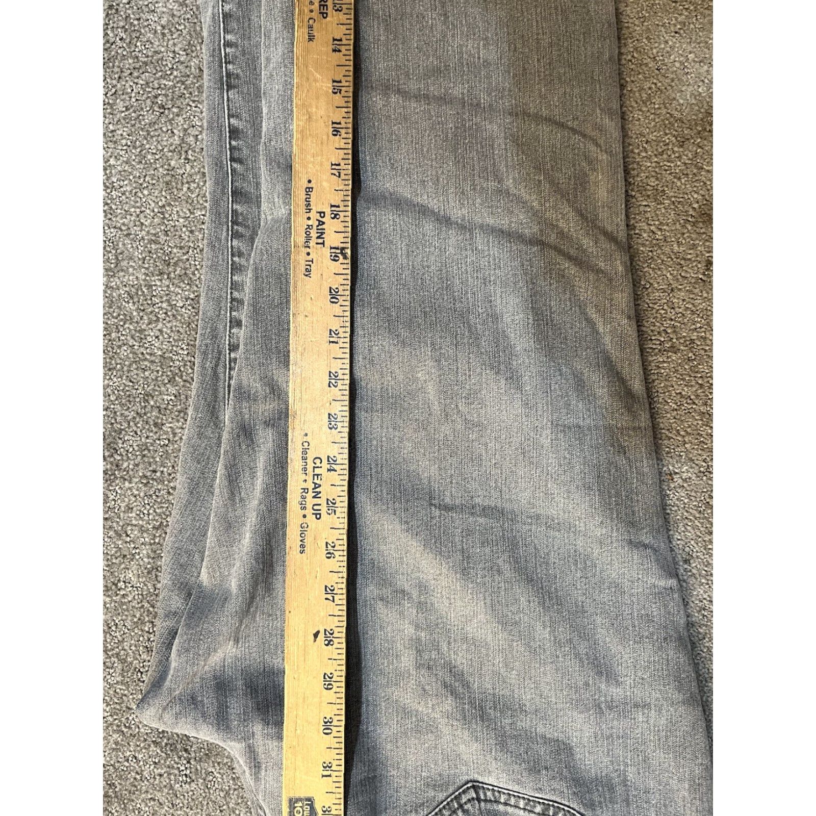 Vintage Chico’s Jeans Women’s Gray Straight Leg 3 Regular Inseam 29 in Cotton Polyester Spandex Denim Zipper Button Stretch Slimming Comfort Vintage No Size 26" / US 2 / IT 38 - 6 Thumbnail