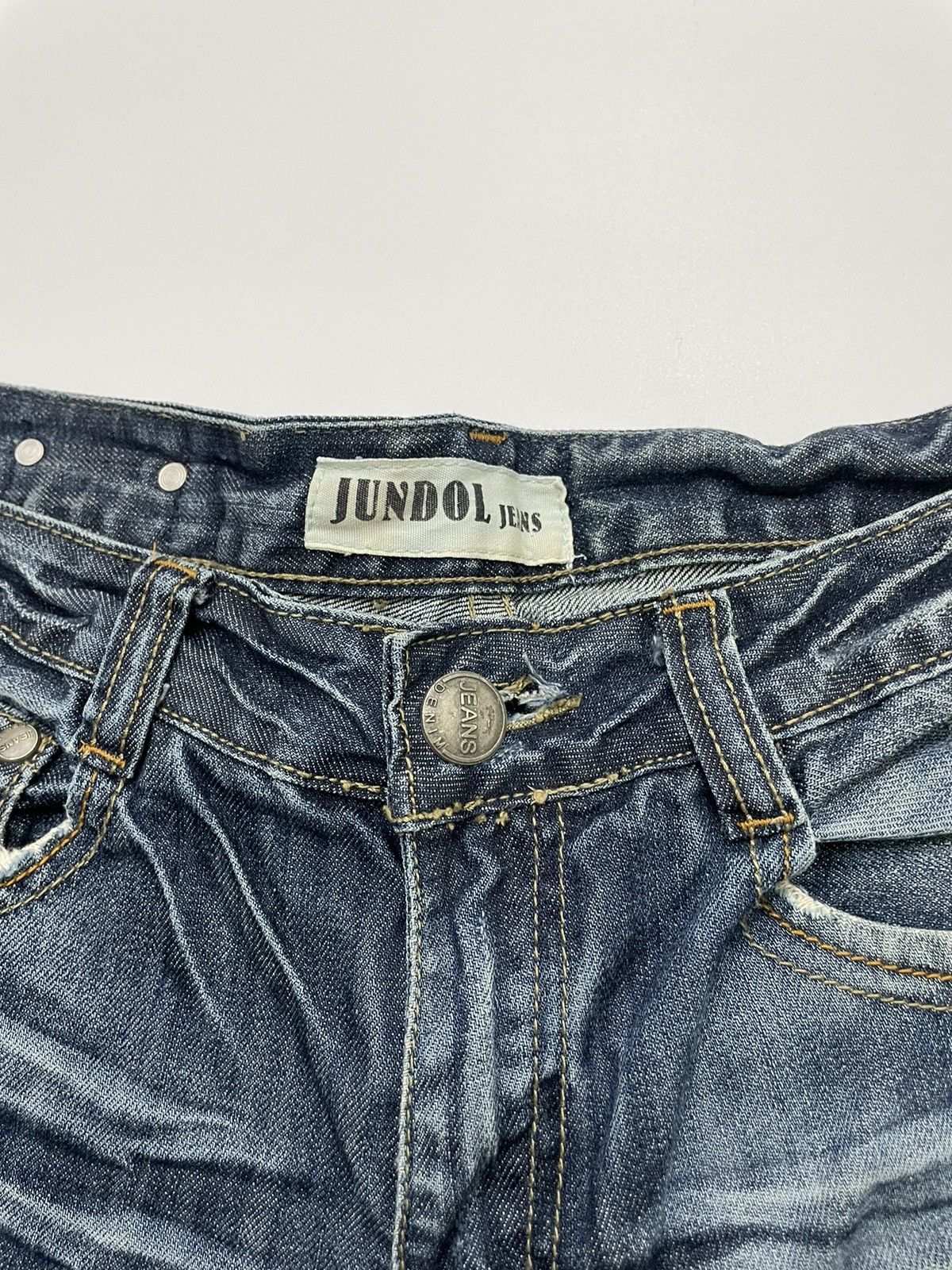 If Six Was Nine Destroy Punk Wash denim Jundol Japan Size US 32 / EU 48 - 4 Thumbnail