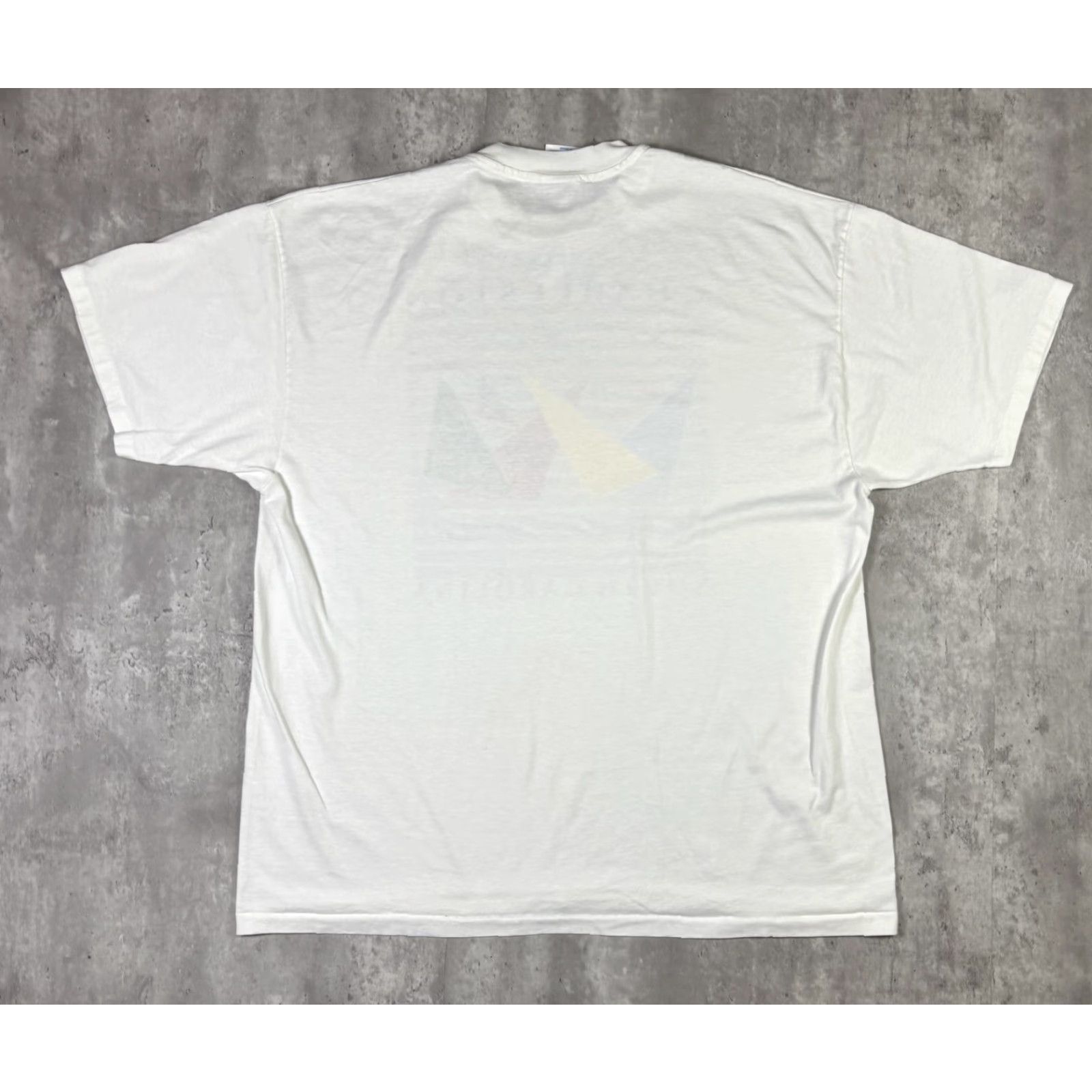 Hanes VINTAGE Charleston North Carolina Sailing Art T Shirt White Single Stitch sz 2XL Size US XXL / EU 58 / 5 - 2 Thumbnail