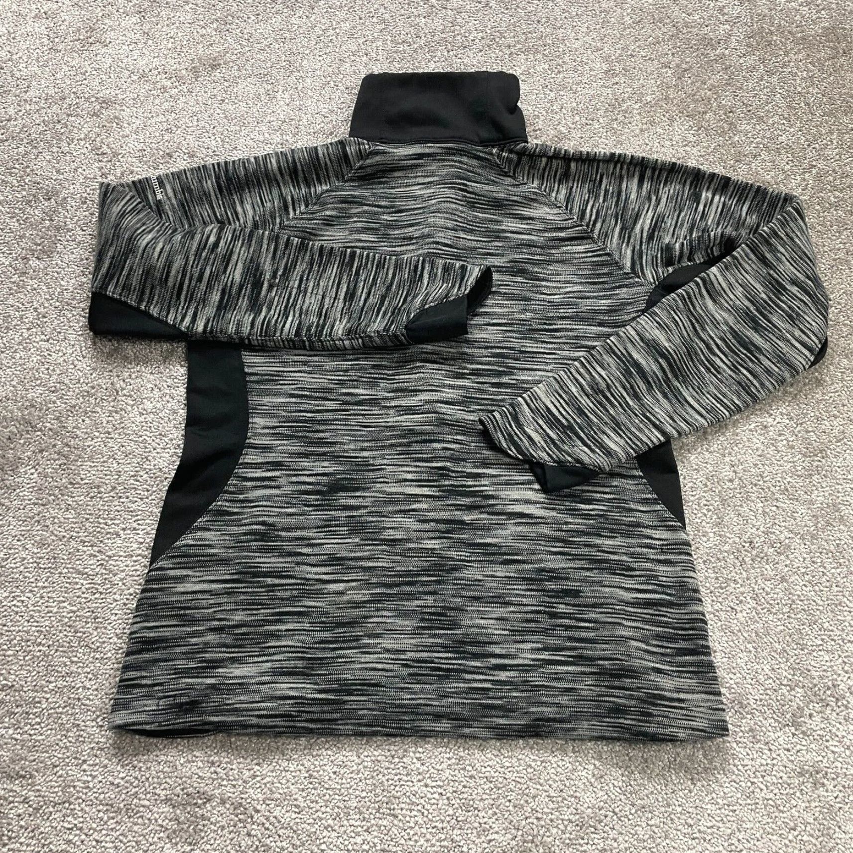 Vintage Columbia Optic Got It Active Jacket Womens Medium Gray Black 1/4 Zip High Neck Size M / US 6-8 / IT 42-44 - 2 Thumbnail
