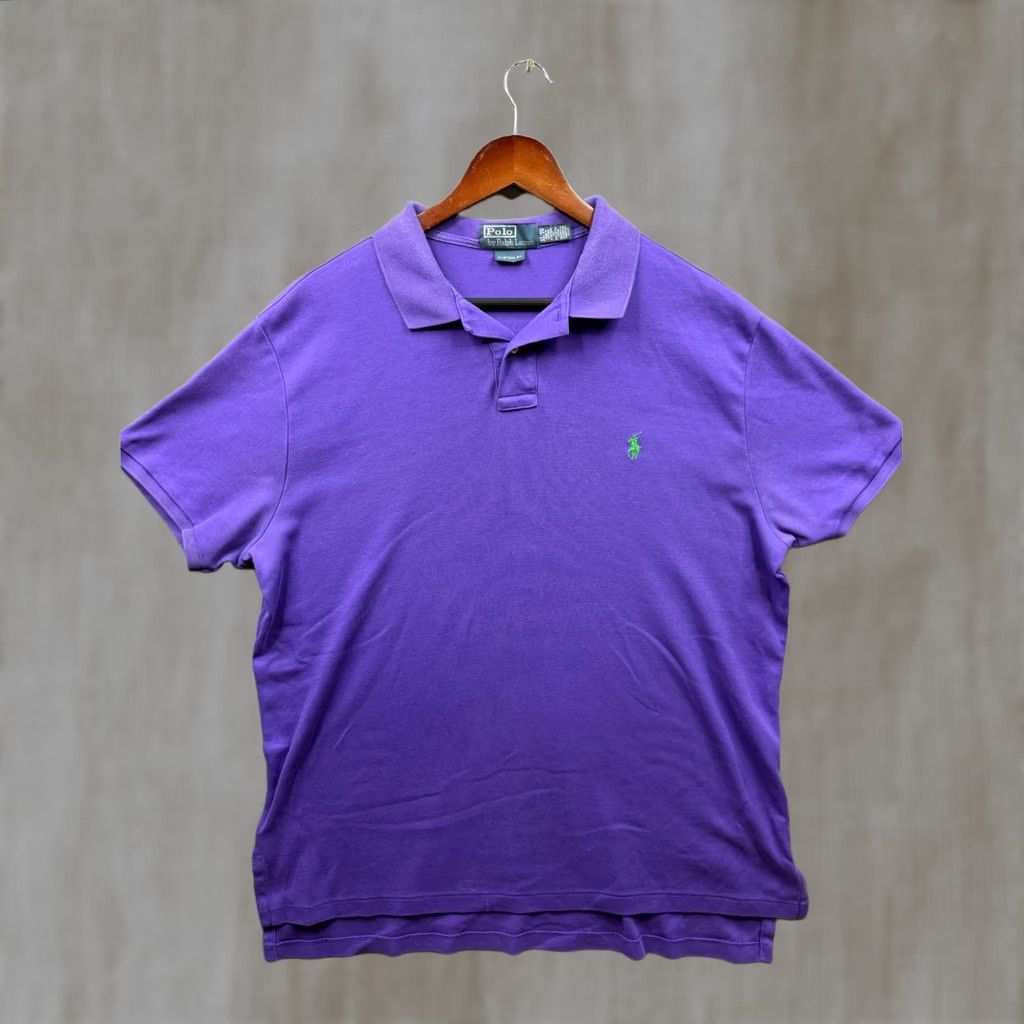 Polo Ralph Lauren Polo Ralph Lauren Polo Shirt Mens Purple Custom Fit Short Sleeve XL Size US XL / EU 56 / 4 - 1 Thumbnail