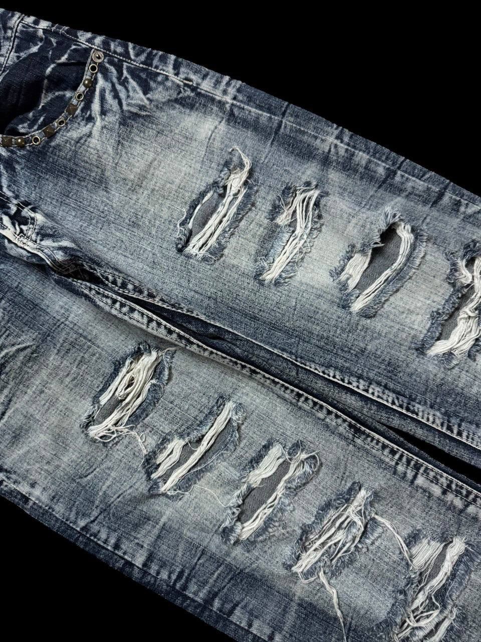 Seditionaries INSANE PUNK JEAN Japanese Washed Whisker Studded Distressed Size US 29 - 7 Thumbnail
