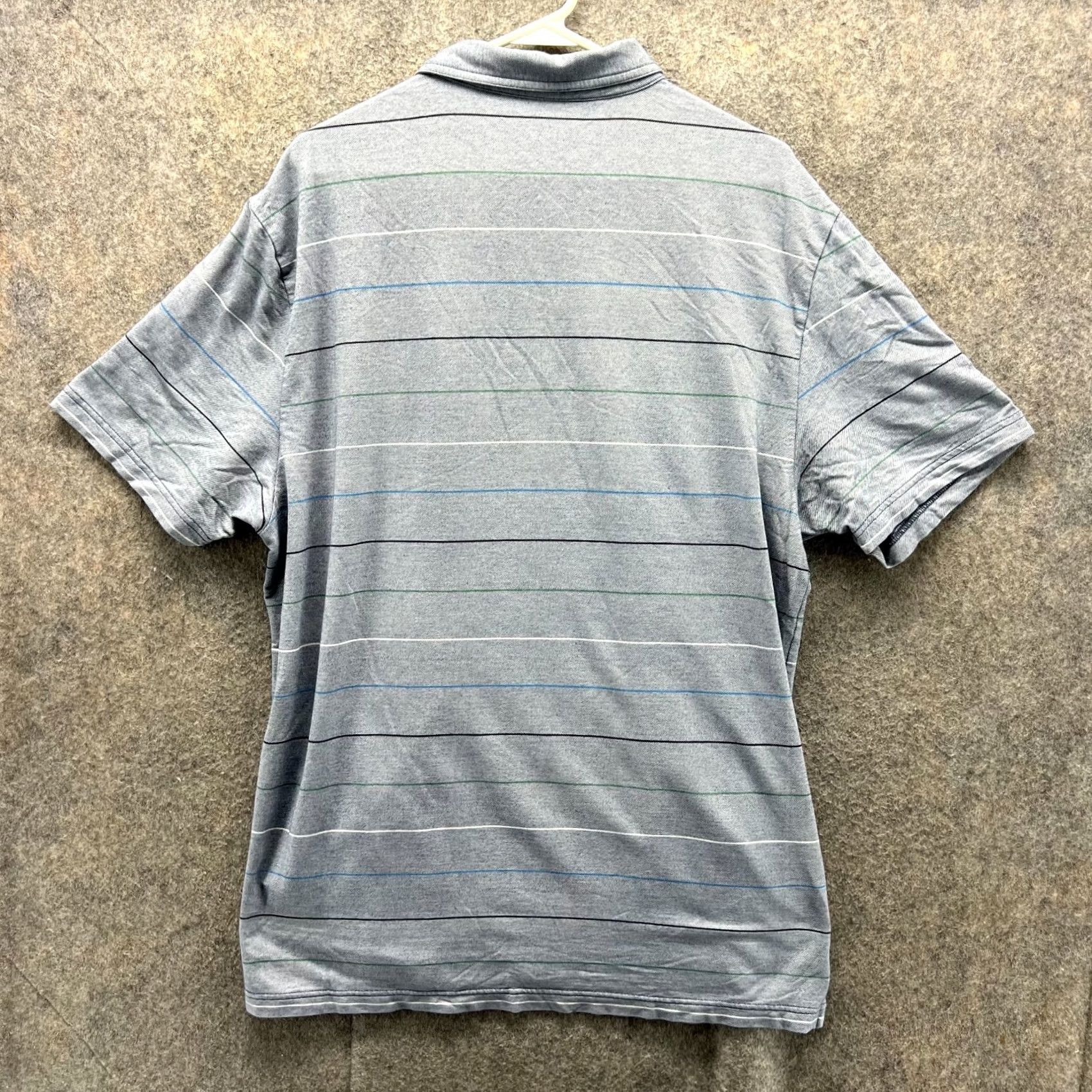 TravisMathew VINTAGE: No Travis Mathew Polo Shirt Men XL Gray Green Striped Cotton Golf Size US XL / EU 56 / 4 - 2 Thumbnail