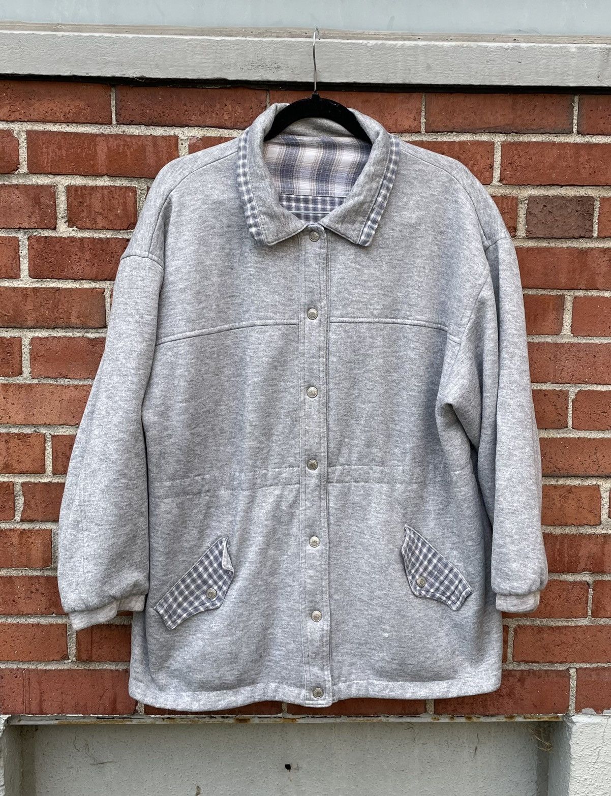 Vintage Vintage Current Seen Jacket Men XL Blue Reversible Plaid Size US XL / EU 56 / 4 - 6 Thumbnail