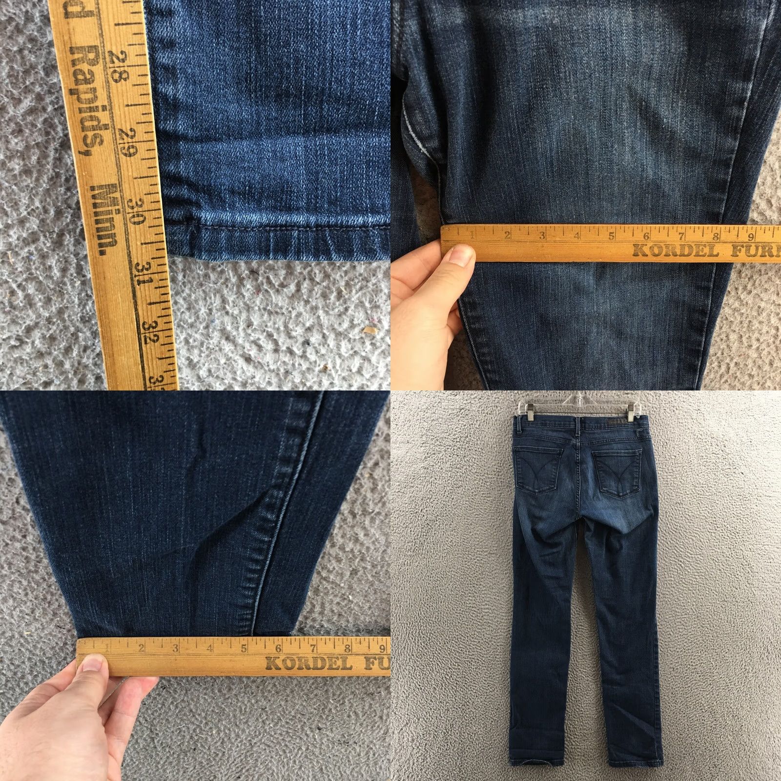 Calvin Klein Calvin Klein Ultimate Skinny Jeans Womens 31/12 Blue Denim Cotton Blend Mid Rise Jeans Women Regular Blue Skinny 31 Inseam 5-Pocket Size 34" / US 12 / IT 48 - 8 Thumbnail