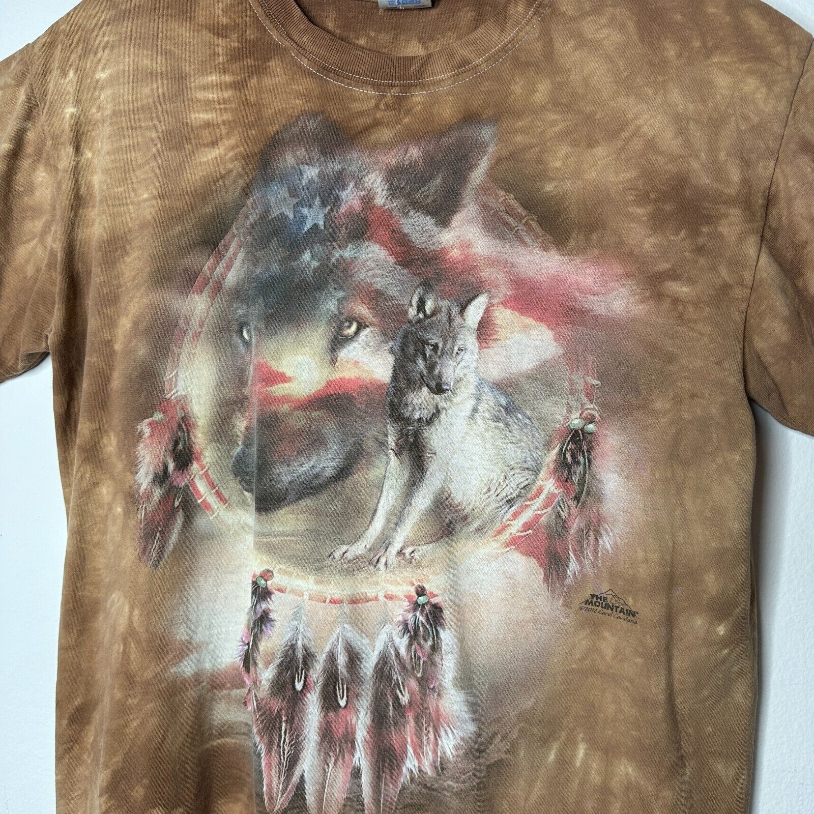 The Mountain The Mountain Wolves USA Dream Catcher Brown Tie Dye Tee Med Size M / US 6-8 / IT 42-44 - 3 Thumbnail
