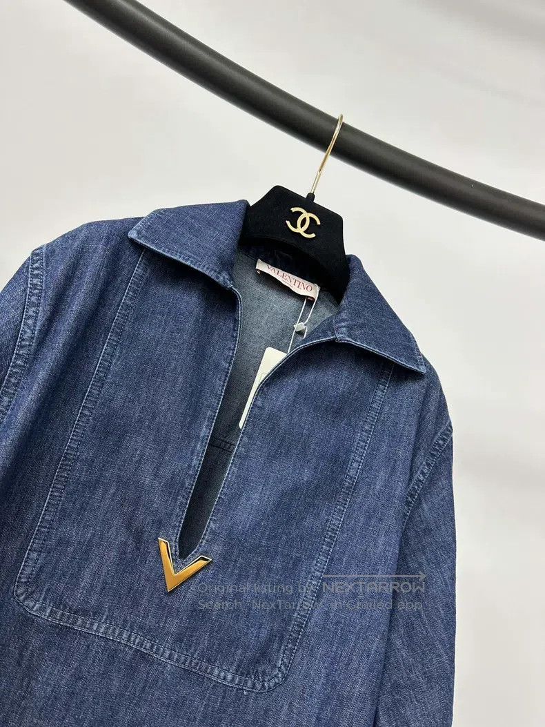 Valentino Valentino Denim dress Size S / US 4 / IT 40 - 3 Thumbnail
