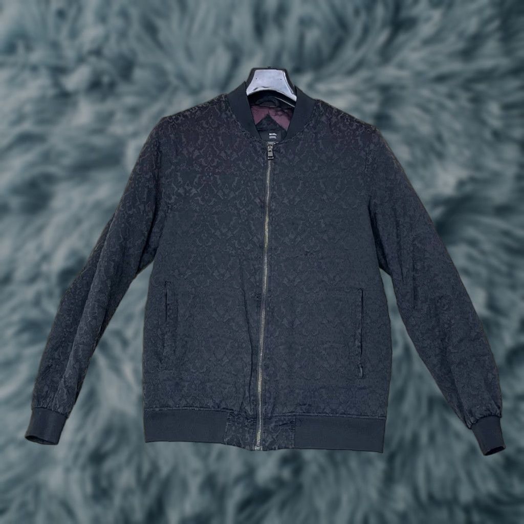 Bershka Bershka Jacket Full Zip Purple Embroidered Bomber Men's Medium Size US M / EU 48-50 / 2 - 1 Thumbnail