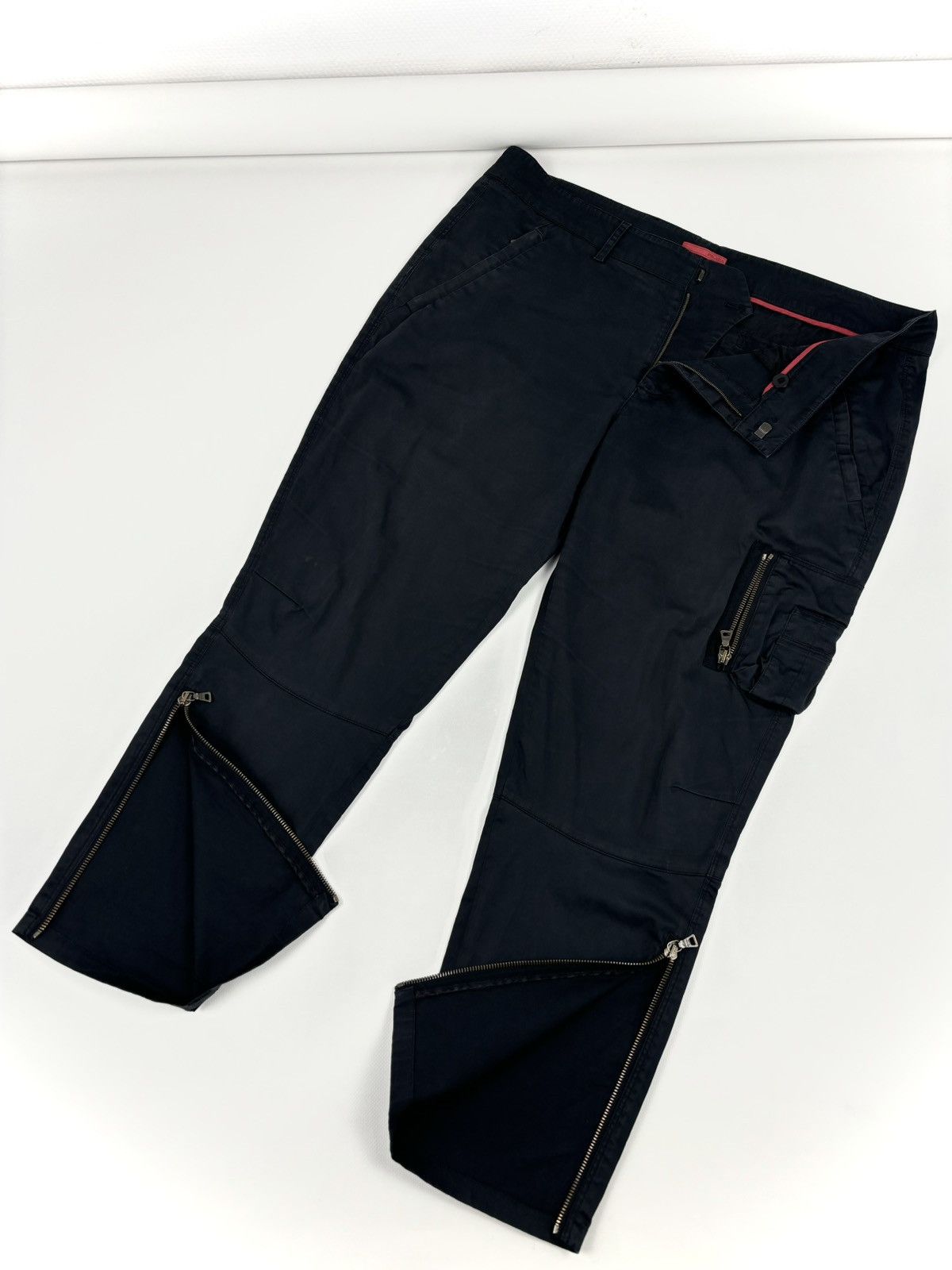 Prada Men's 00’s Linea Rossa Biker Cargo Zip Multipocket Pants Trousers Size US 36 / EU 52 - 5 Thumbnail
