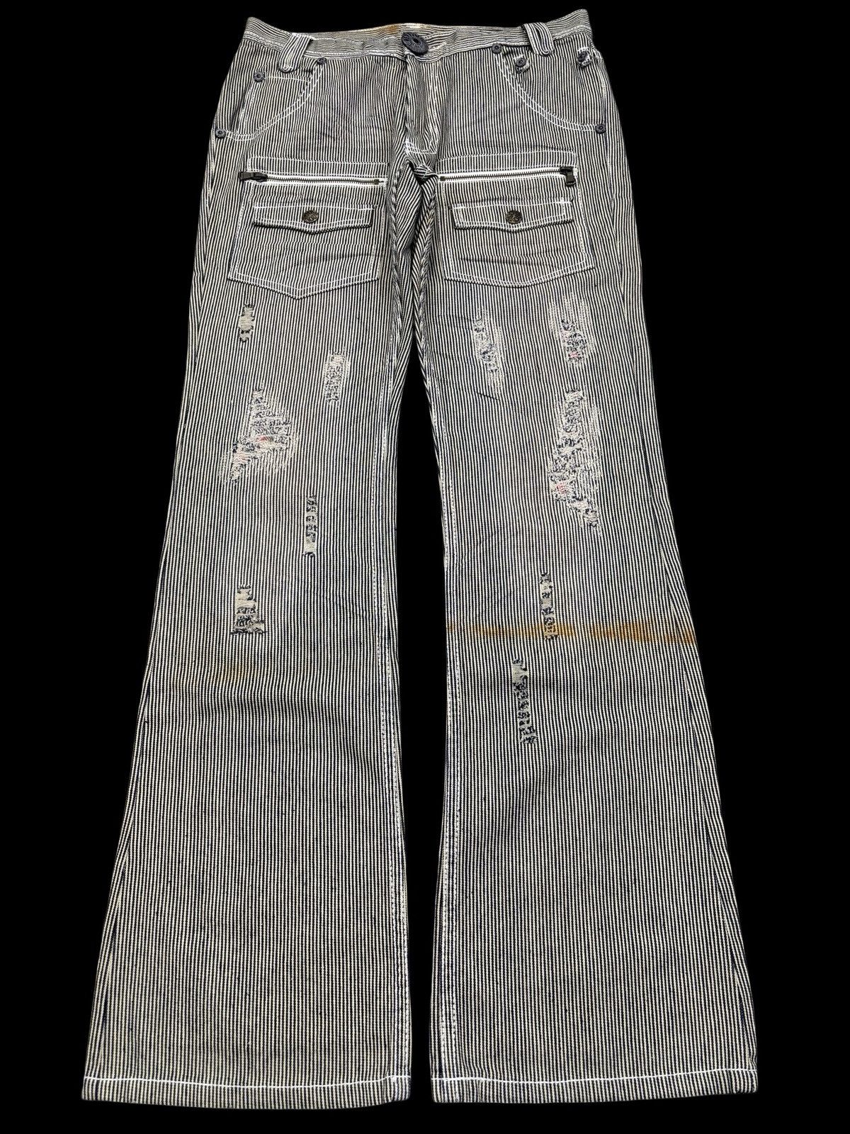 Statement💥RISOT Hickory Distressed FLARE Bush Pant F719