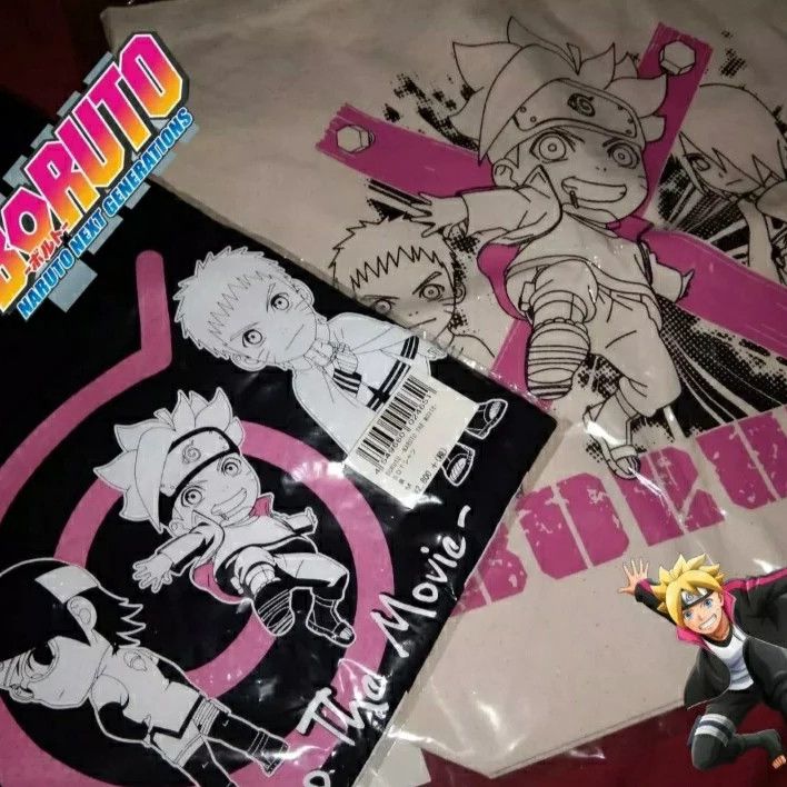 Japanese Brand NEW Naruto The Movie Boruto tshirt & tote bag anime Size US M / EU 48-50 / 2 - 4 Thumbnail