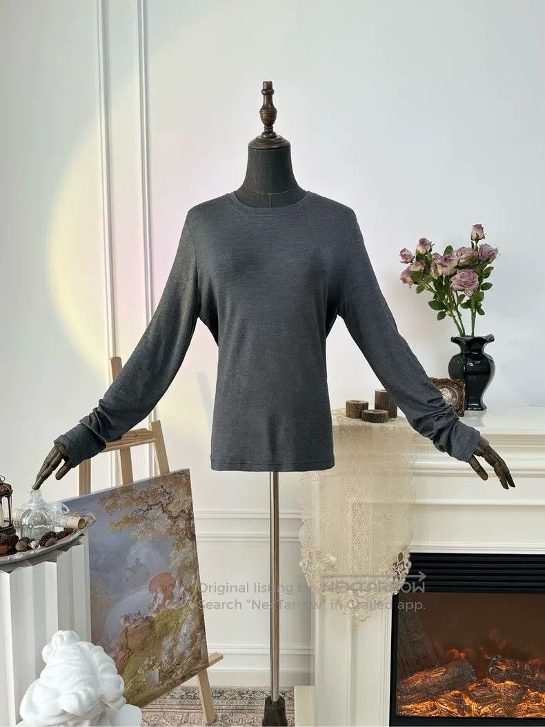 Hermes Hermes 100% Silk Cashmere Blend Ribbed Knit Longline Camis Size S / US 4 / IT 40 - 1 Thumbnail