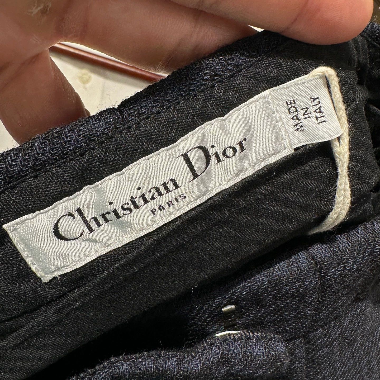 Christian Dior Monsieur Christian Dior apr507 check wool skirt pants 36 Size 26" / US 2 / IT 38 - 3 Thumbnail