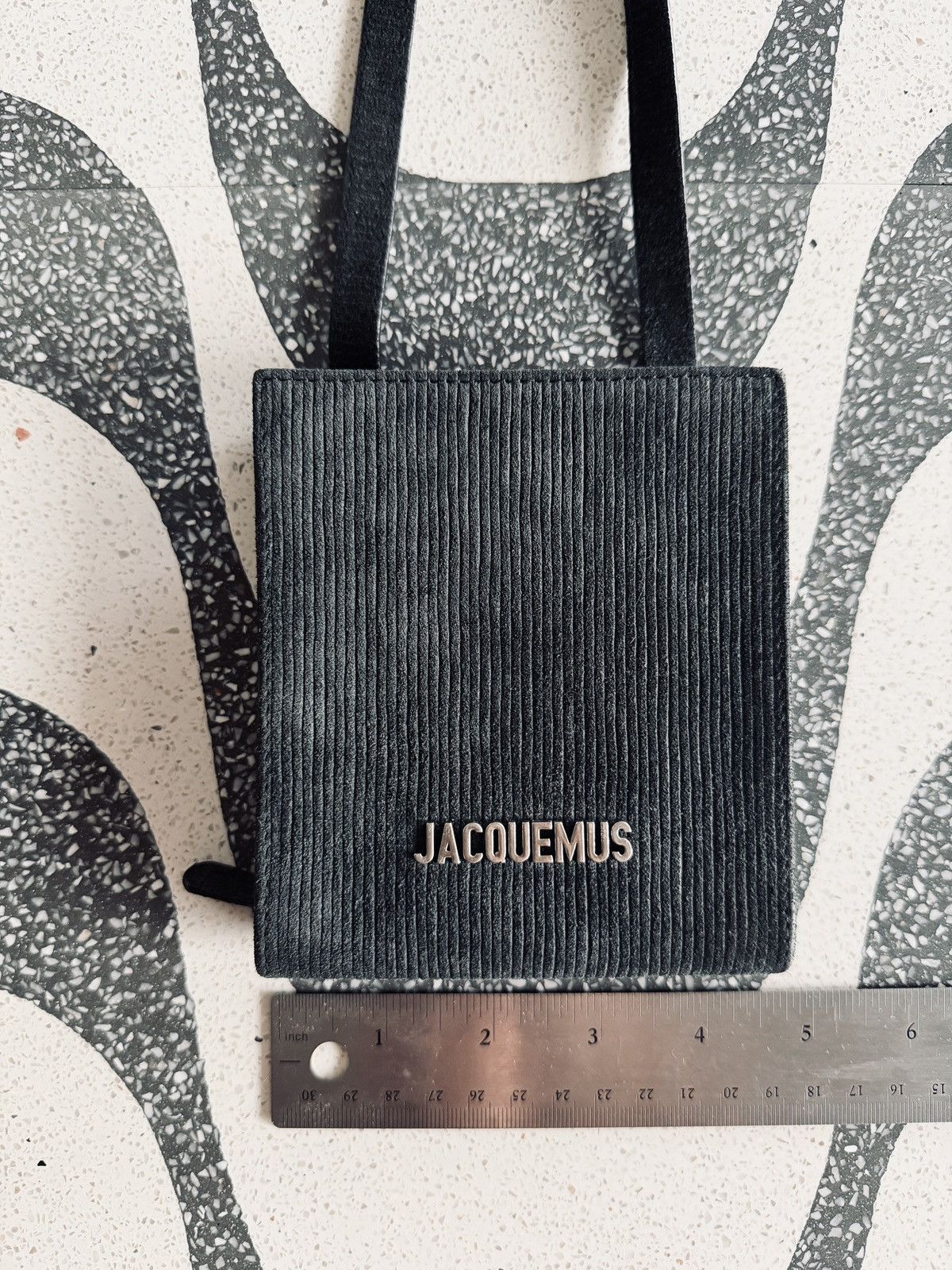 Jacquemus Jacquemus Black Corduroy ‘Le Gadjo’ Neck Wallet Size ONE SIZE - 6 Thumbnail