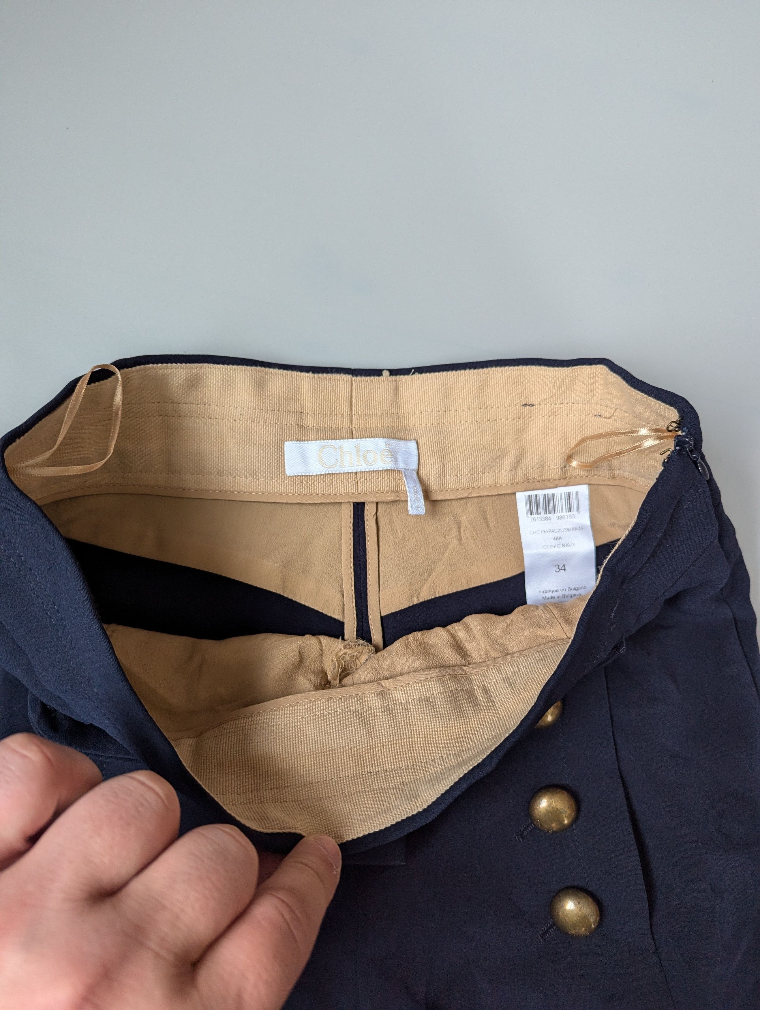 Chloe Chloé Straight pants navy Size 25" / US 0 / IT 36 - 5 Thumbnail