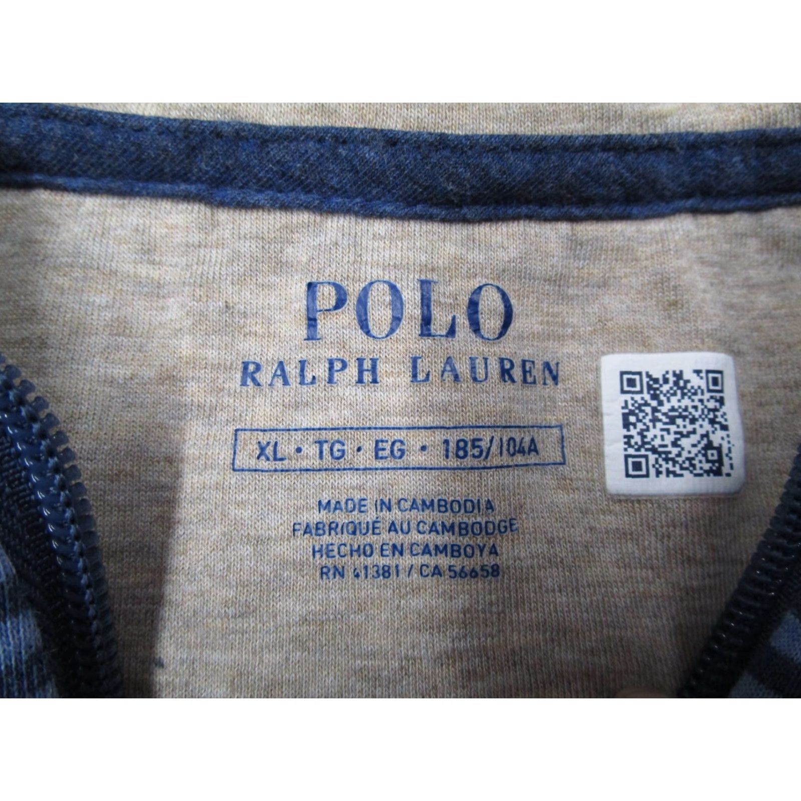 Polo Ralph Lauren Polo Ralph Lauren Sweater Men XL Blue Striped 1/4 Zip Pullover Cotton Blend Casual Outdoor Mens Size US XL / EU 56 / 4 - 3 Thumbnail