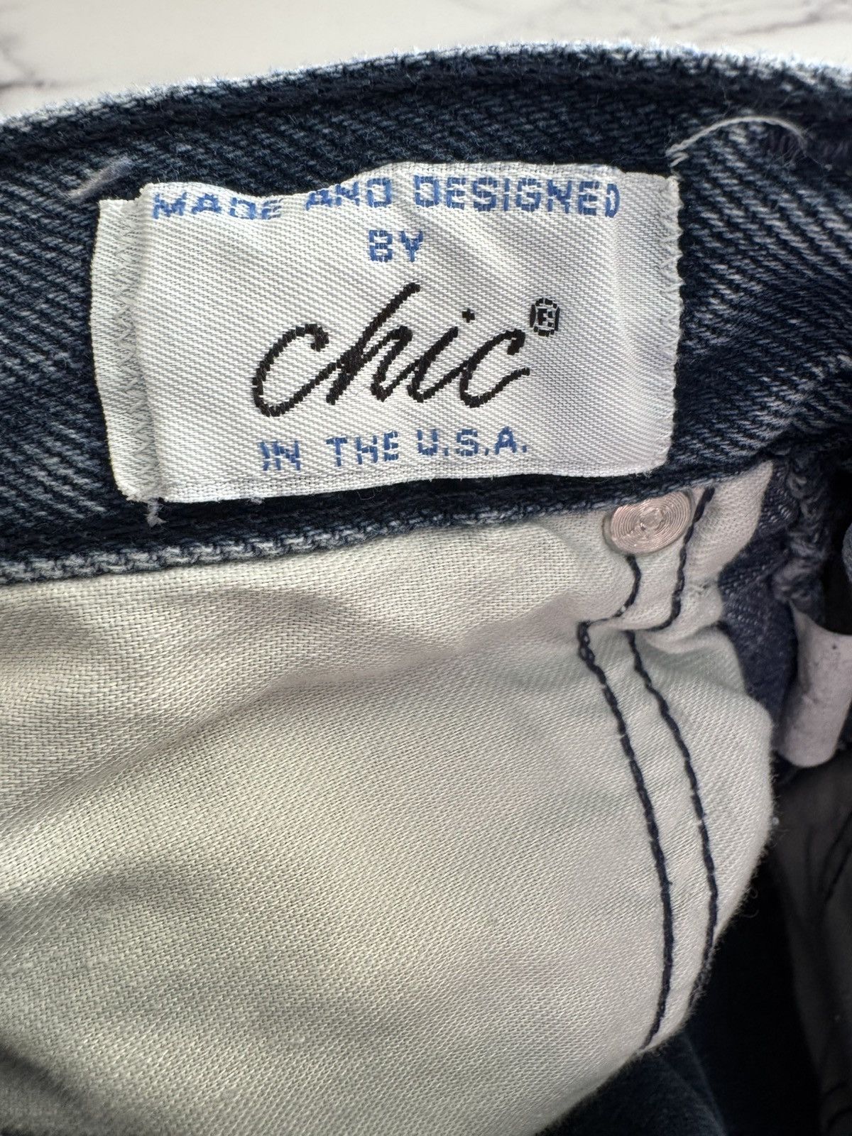 Vintage Chic high rise vintage 90s shorts blue jean Bermuda size 0 Size 25" / US 0 / IT 36 - 4 Thumbnail