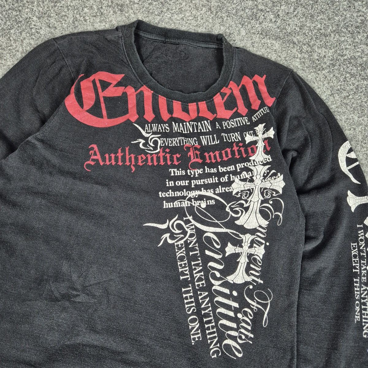 Japanese Brand Y2k Poem Grunge Gothic Long Sleeve Size US M / EU 48-50 / 2 - 3 Thumbnail