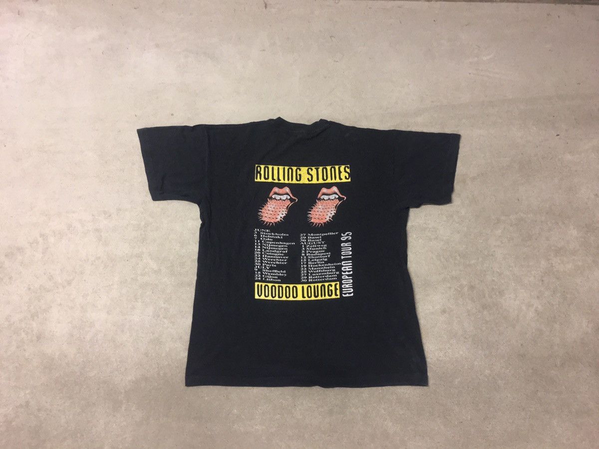 Band Tees × Vintage Vintage 90s The Rolling Stones t shirt Voodoo Lounge Black Size US XL / EU 56 / 4 - 11 Thumbnail